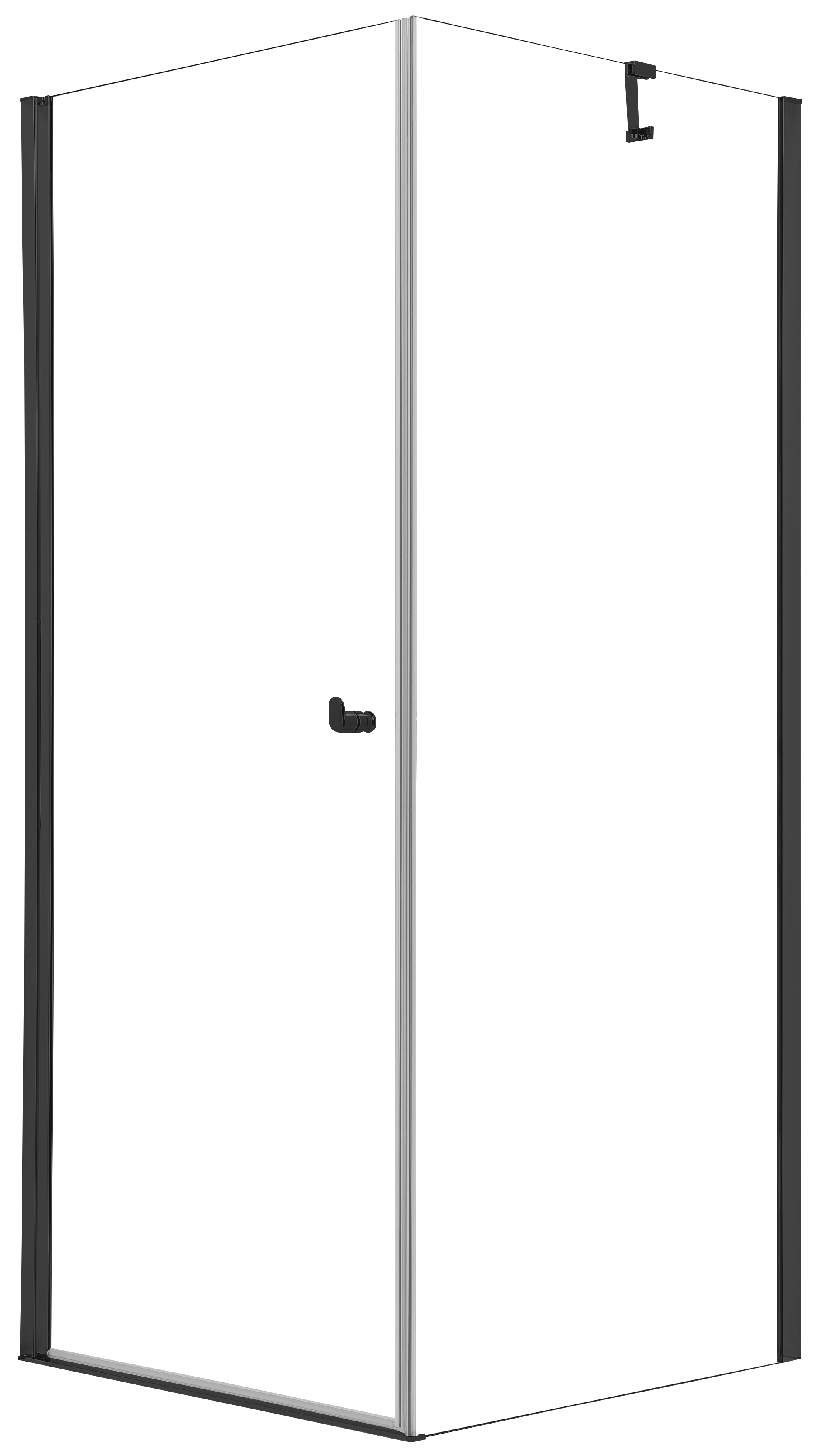 Kabina prysznicowa kwadratowa Hooked 90x90x200 cm profile czarne Sealskin