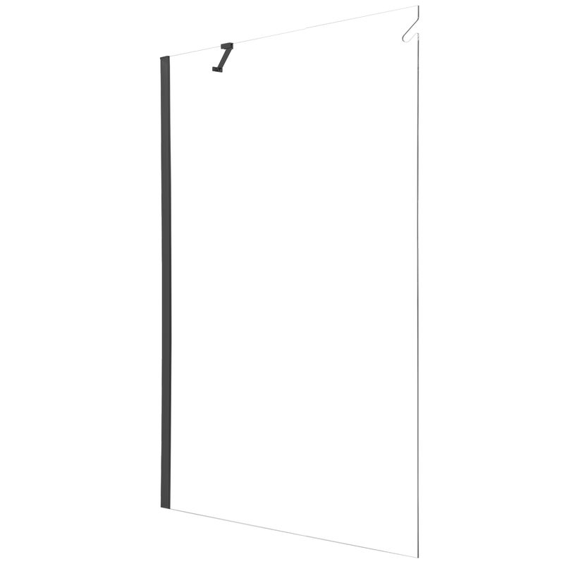 Kabina Walk-in Hooked 140x200 transparentna profil czarny Sealskin