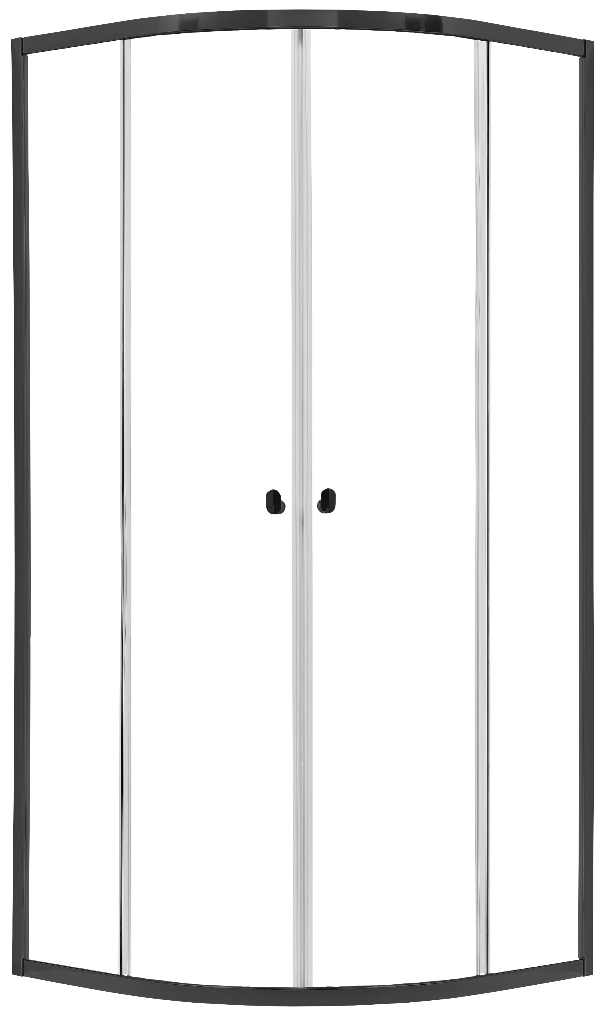 Kabina prysznicowa 1/4 koła Hooked 90x90x200 cm profile czarne Sealskin