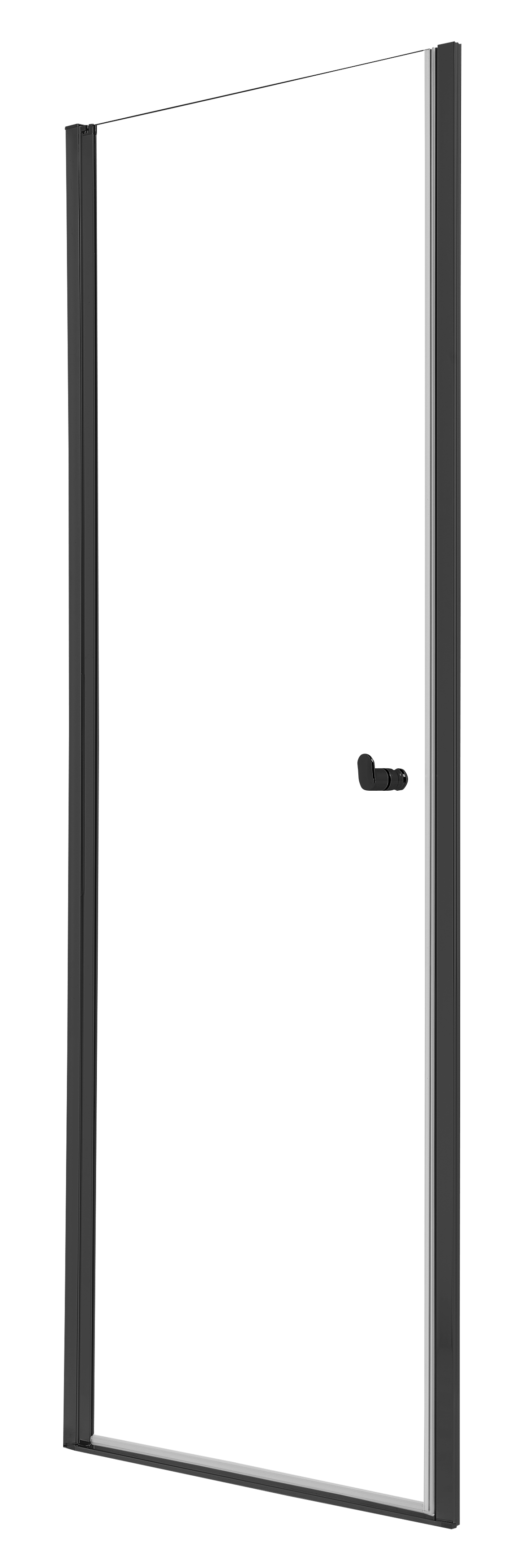Drzwi prysznicowe uchylne Hooked czarne profile 80x200 cm Sealskin