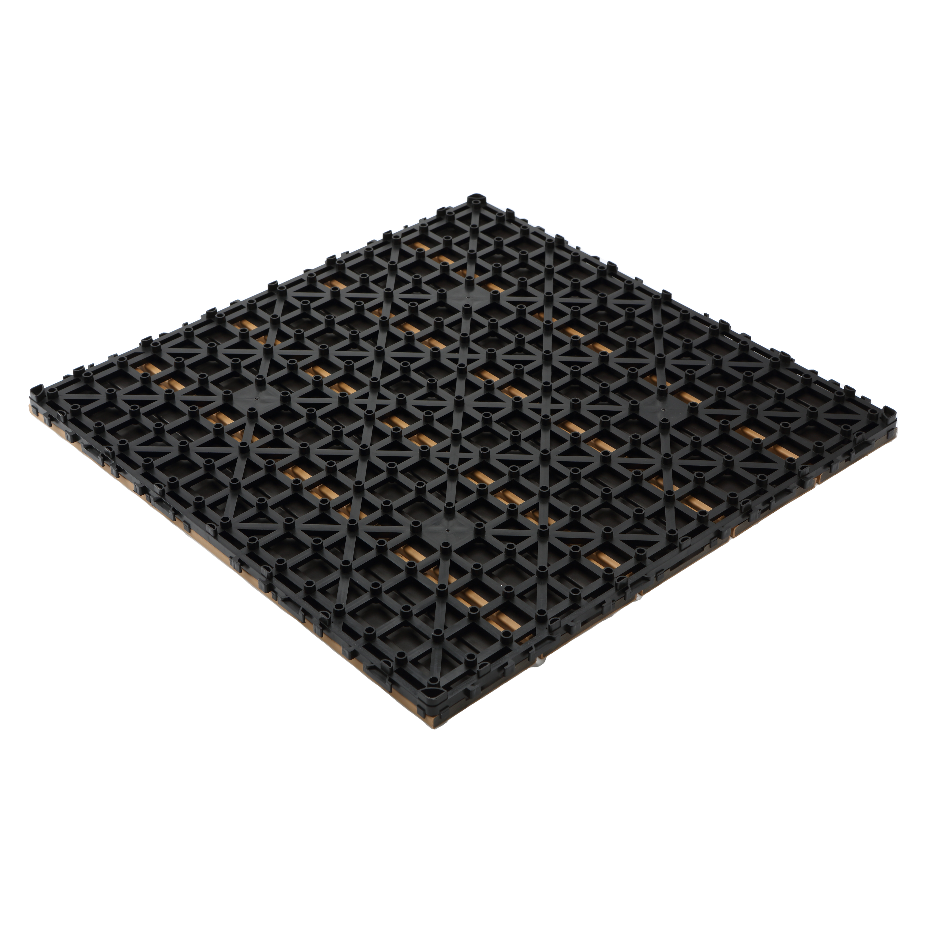 Piastrella a incastro da esterno in composito di legno e plastica (wpc) effetto legno marrone chiaro L 50 x L 50 cm x Sp. 25 mm, 4 pezzi SERAVA - 9