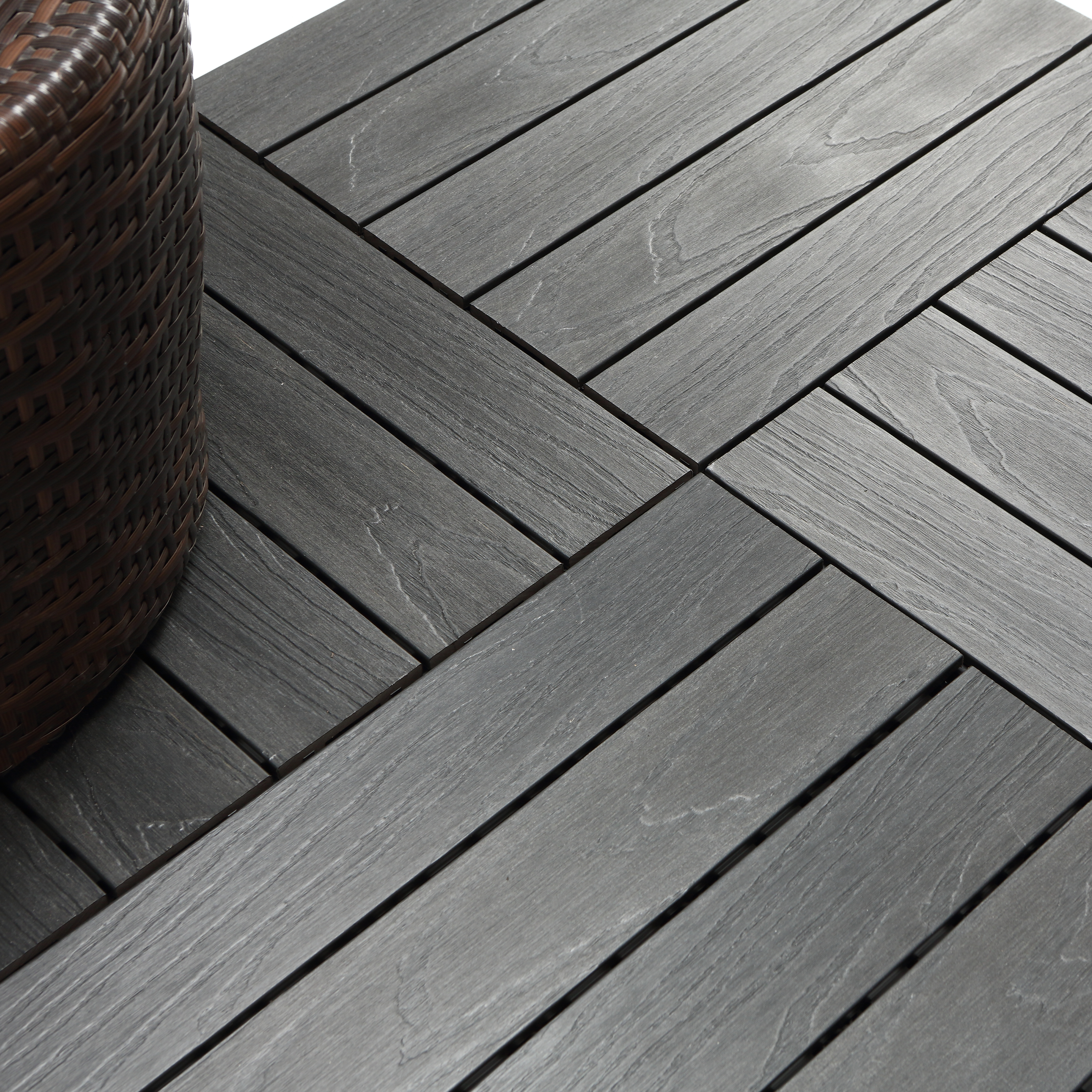 Pack 4 Estrado 50x50x2,5 cm cinza escuro Serava Naterial - 10