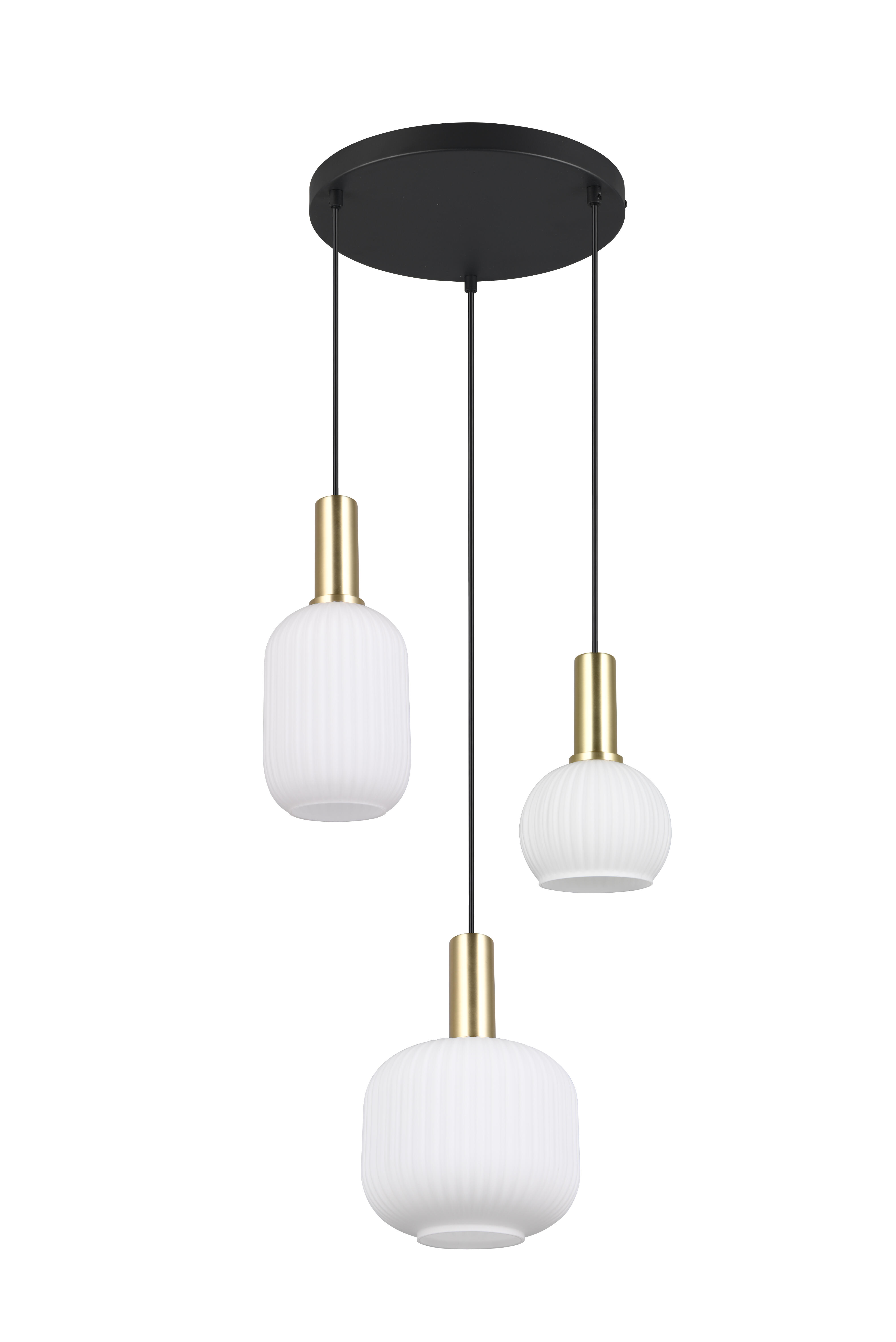 Suspensão leve sem  lâmpada TRIO LIGHTING DIVA 3 luzes E27 IP20 preto 38.5 cm - 5