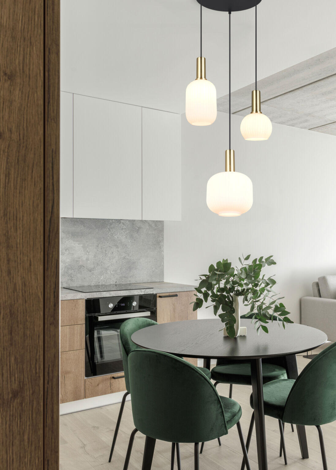 Suspensão leve sem  lâmpada TRIO LIGHTING DIVA 3 luzes E27 IP20 preto 38.5 cm - 3