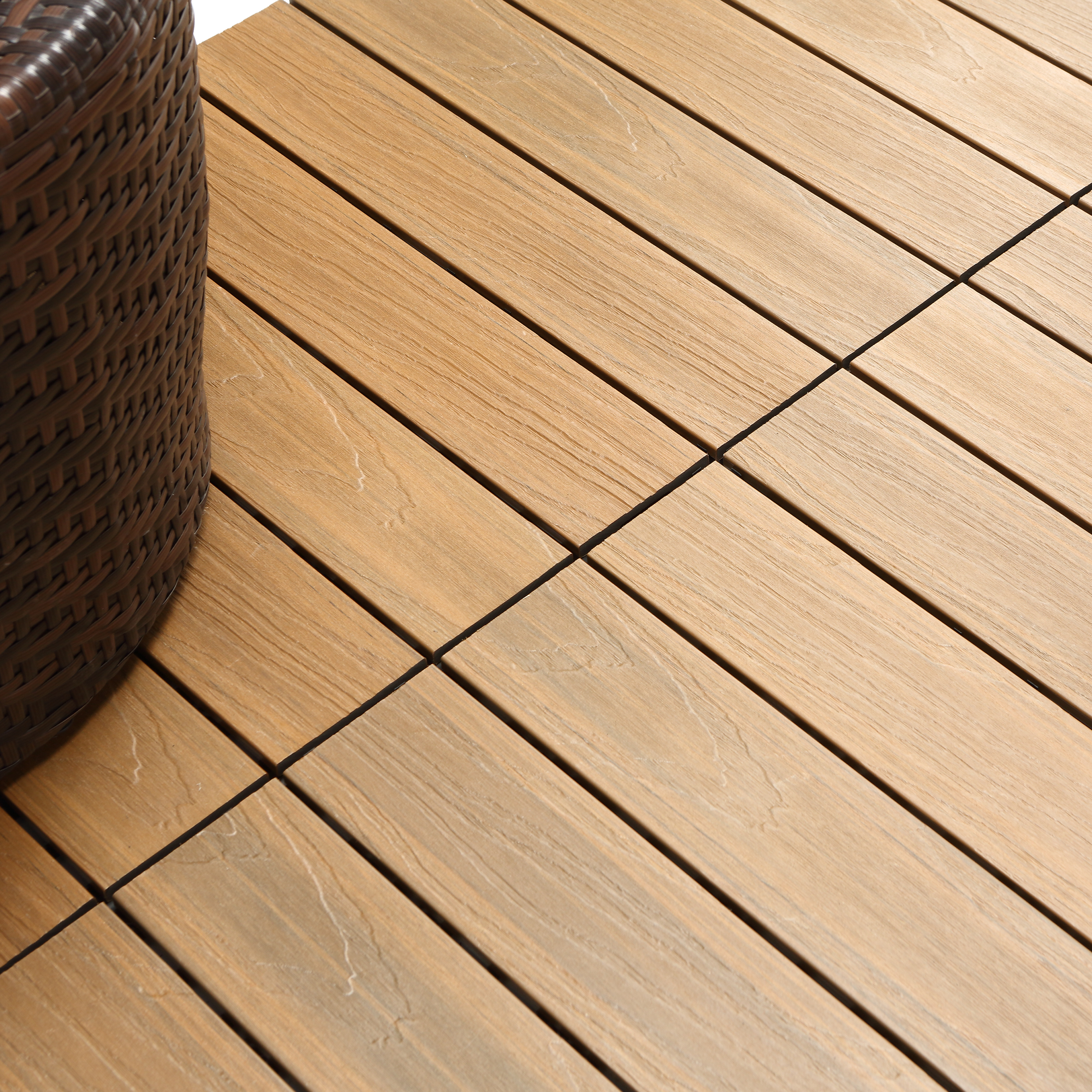 Pack 4 Estrado deck composite 50X50cm 25mm teka SERAVA NATERIAL - 8