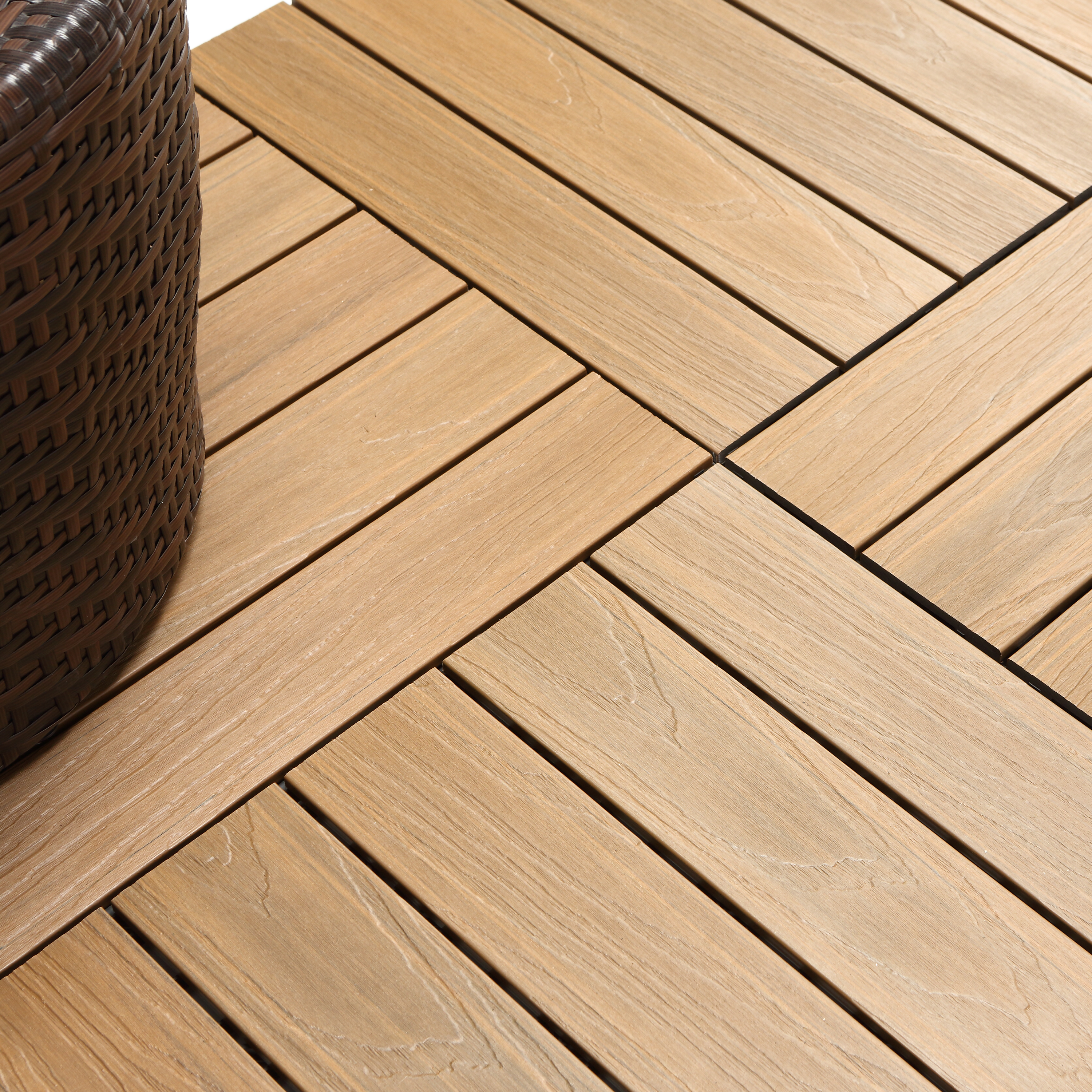 Pack 4 Estrado deck composite 50X50cm 25mm teka SERAVA NATERIAL - 9