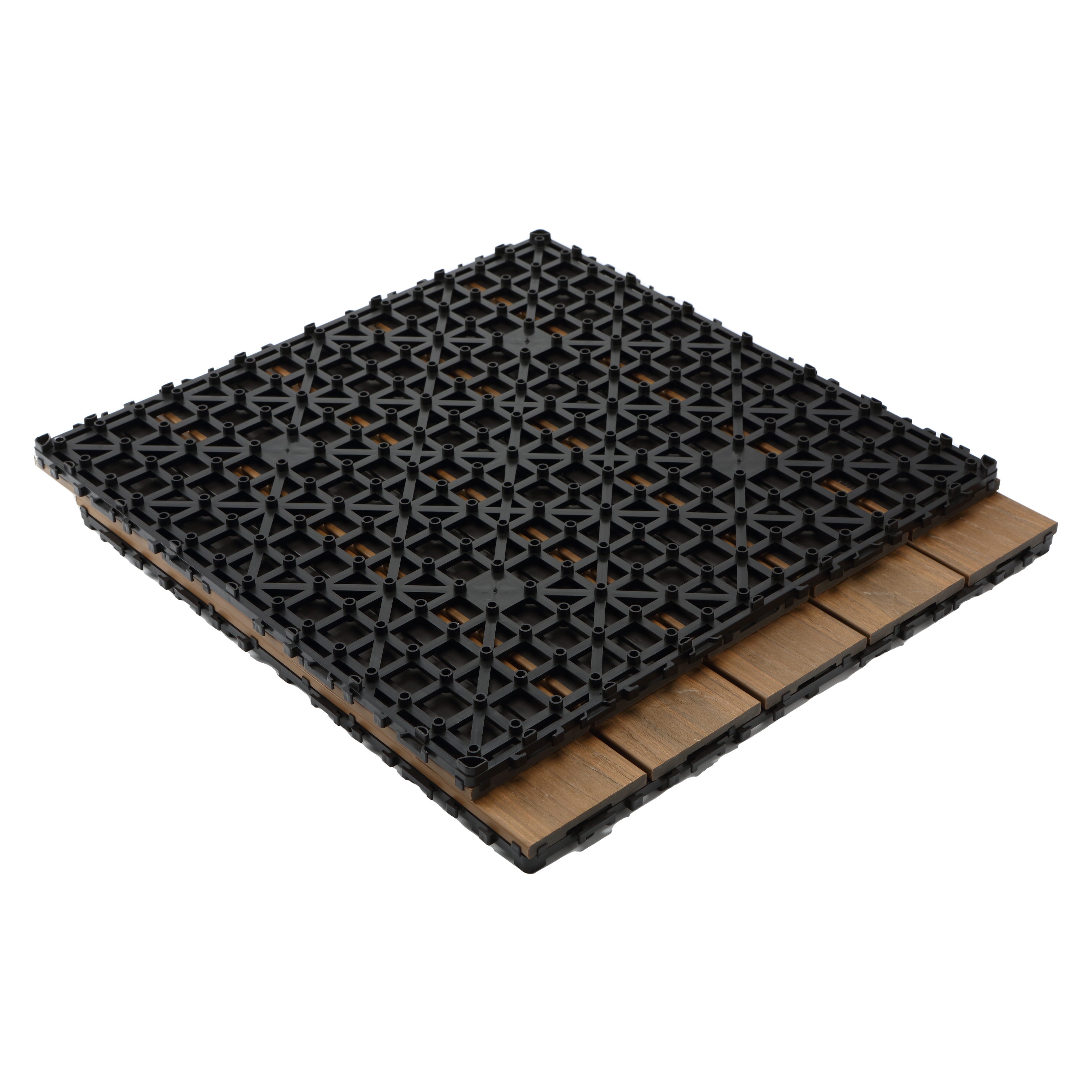 Pack 4 Estrado deck composite 50X50cm 25mm teka SERAVA NATERIAL - 4