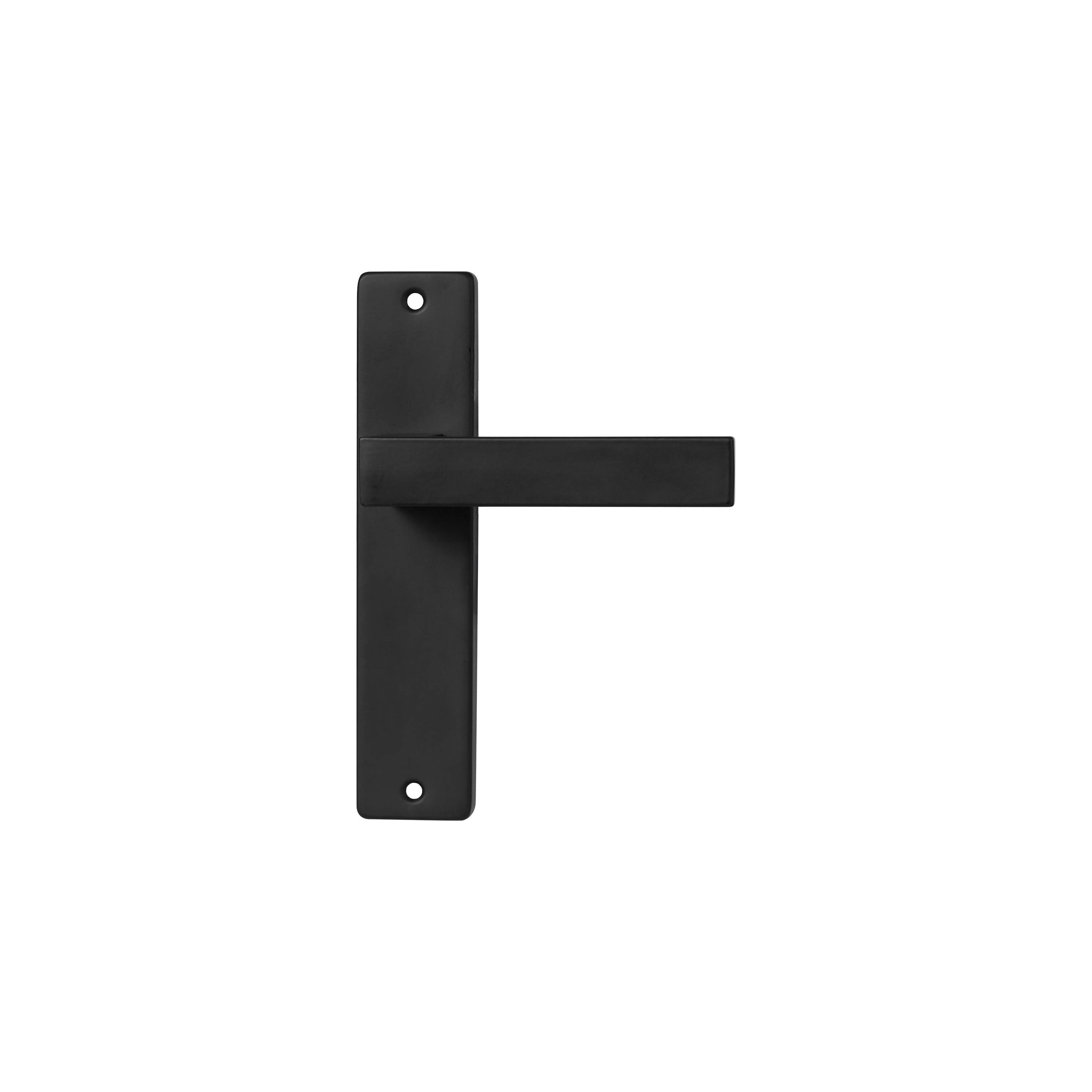 2 poignées sur plaque sans trou Abby aluminium noir mat, entraxe 165 mm - 7