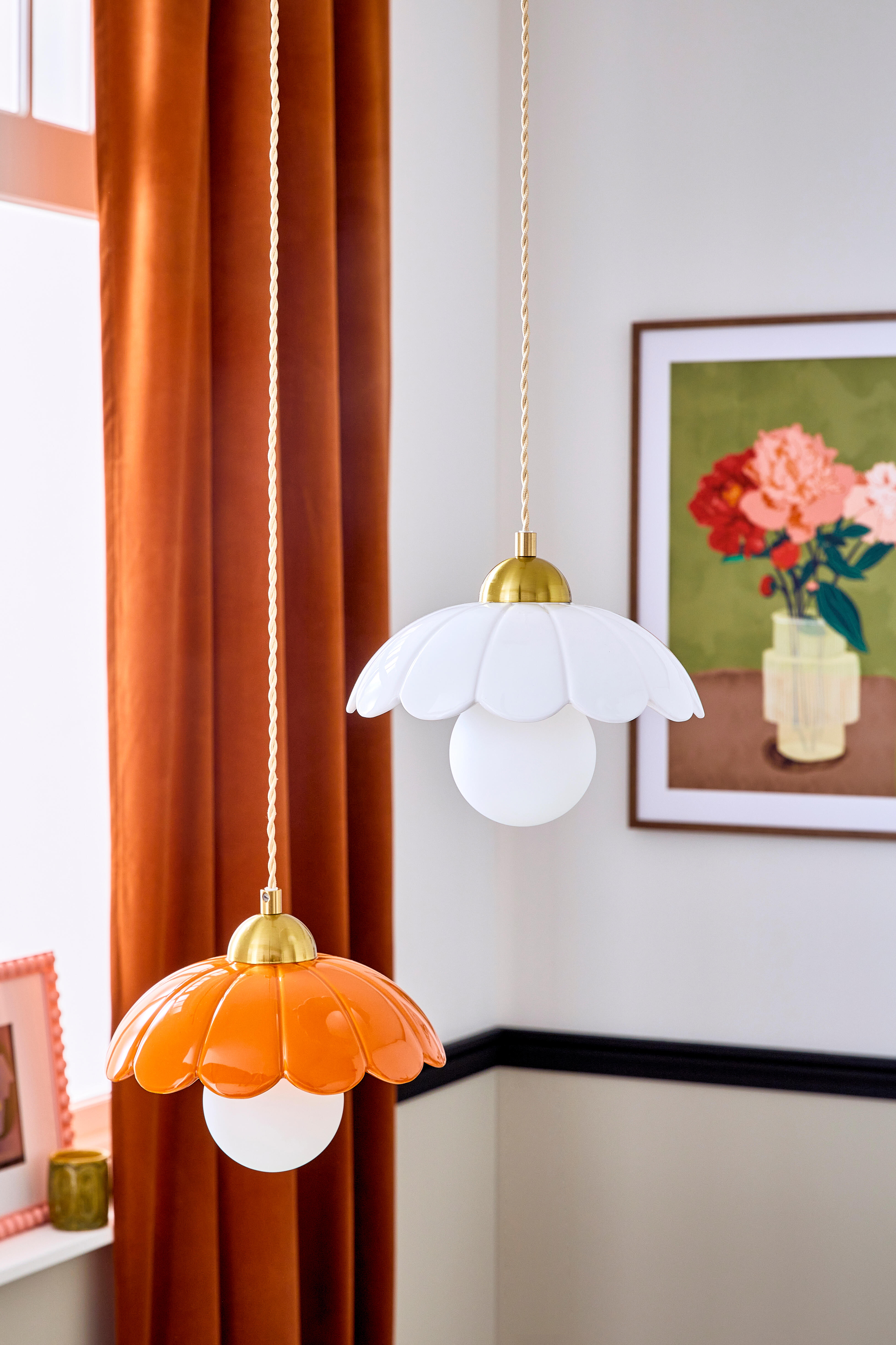 Suspension Claris céramique, orange, Diam.23 cm, E27 - 3