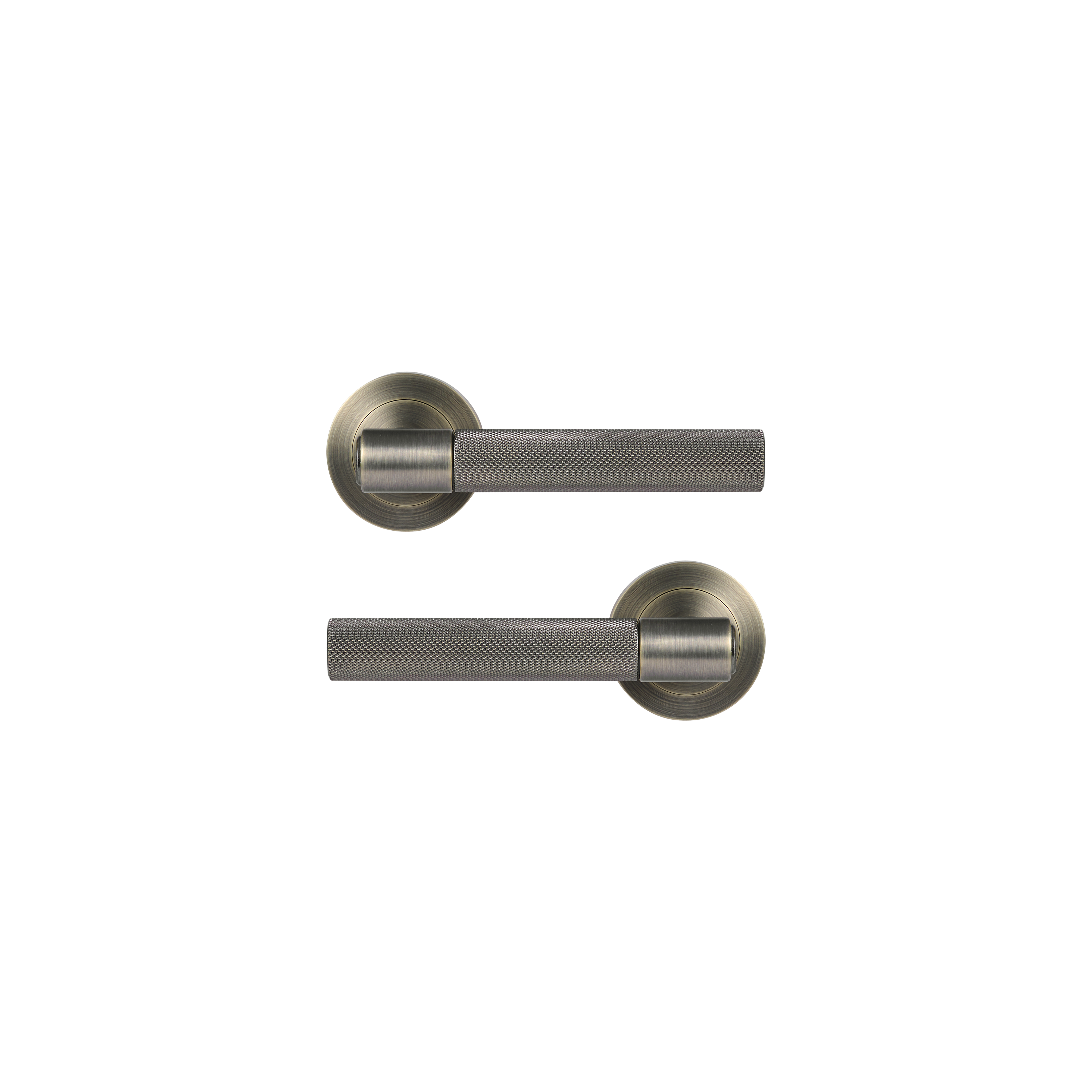 2 poignées de porte sur rosace INSPIRE Axel laiton antique F3 - 7
