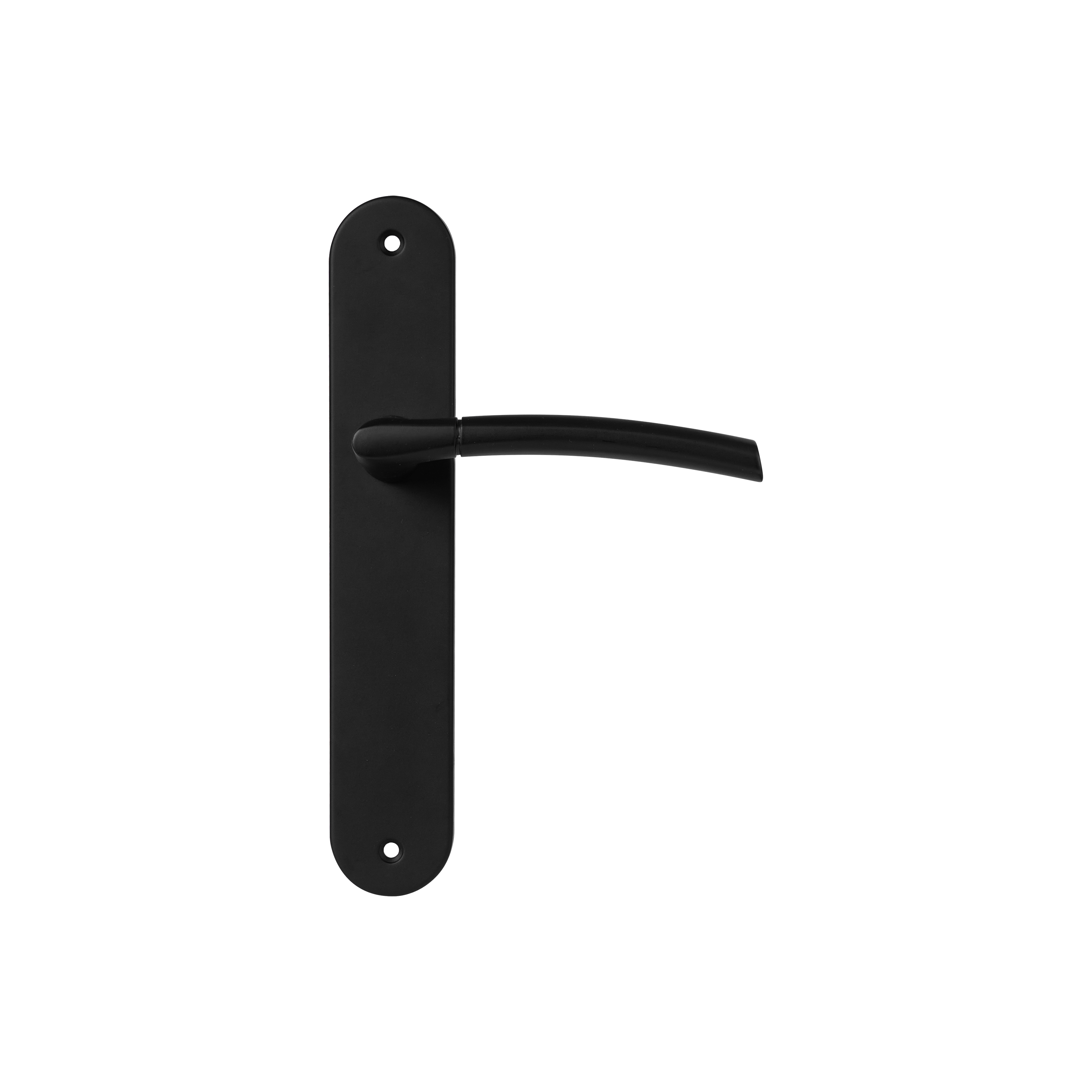 2 poignées sur plaque sans trou Eina aluminium noir mat, entraxe 195 mm - 7