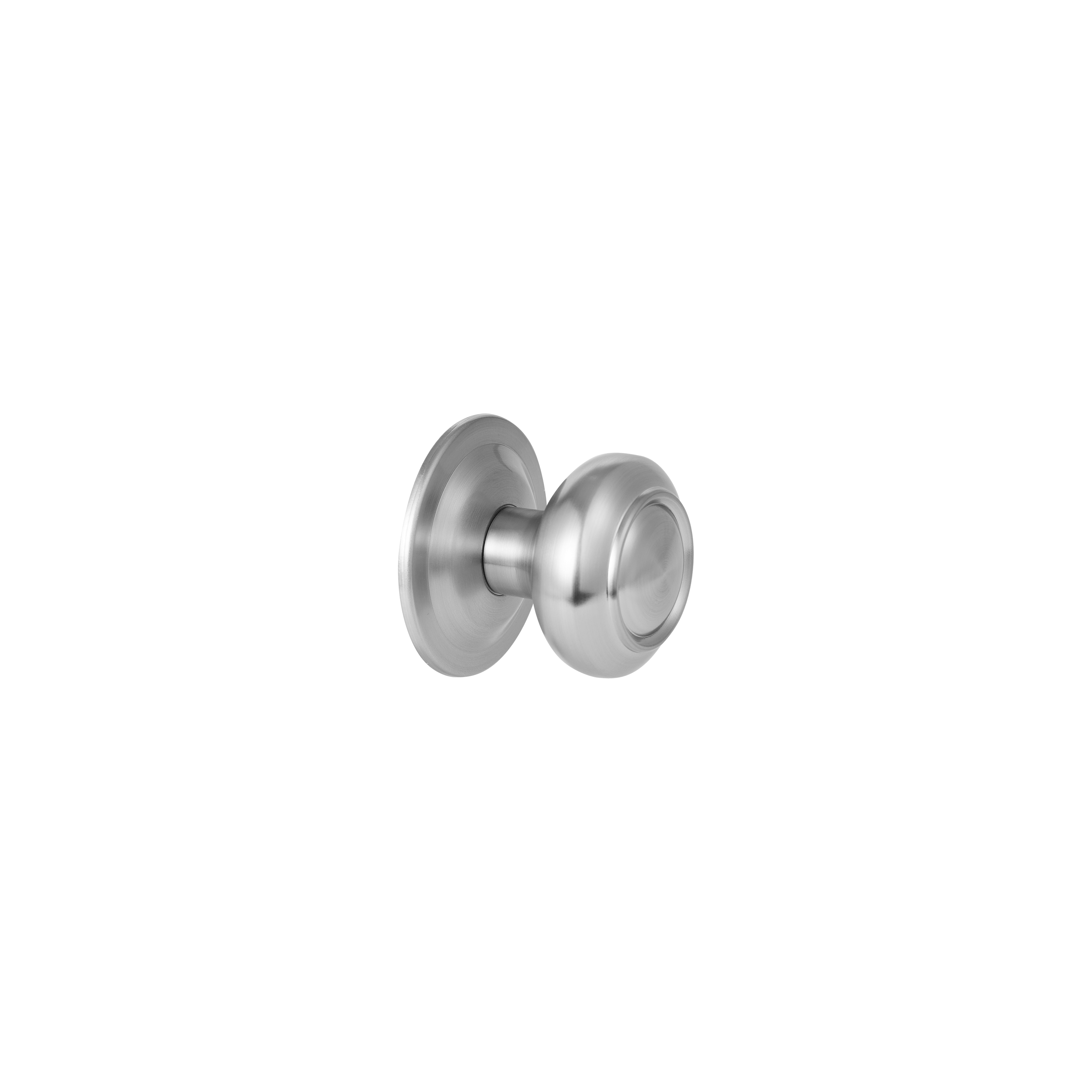 Bouton de tirage de porte en acier INSPIRE Nickel, Diam. 85 x H.74 mm - 4