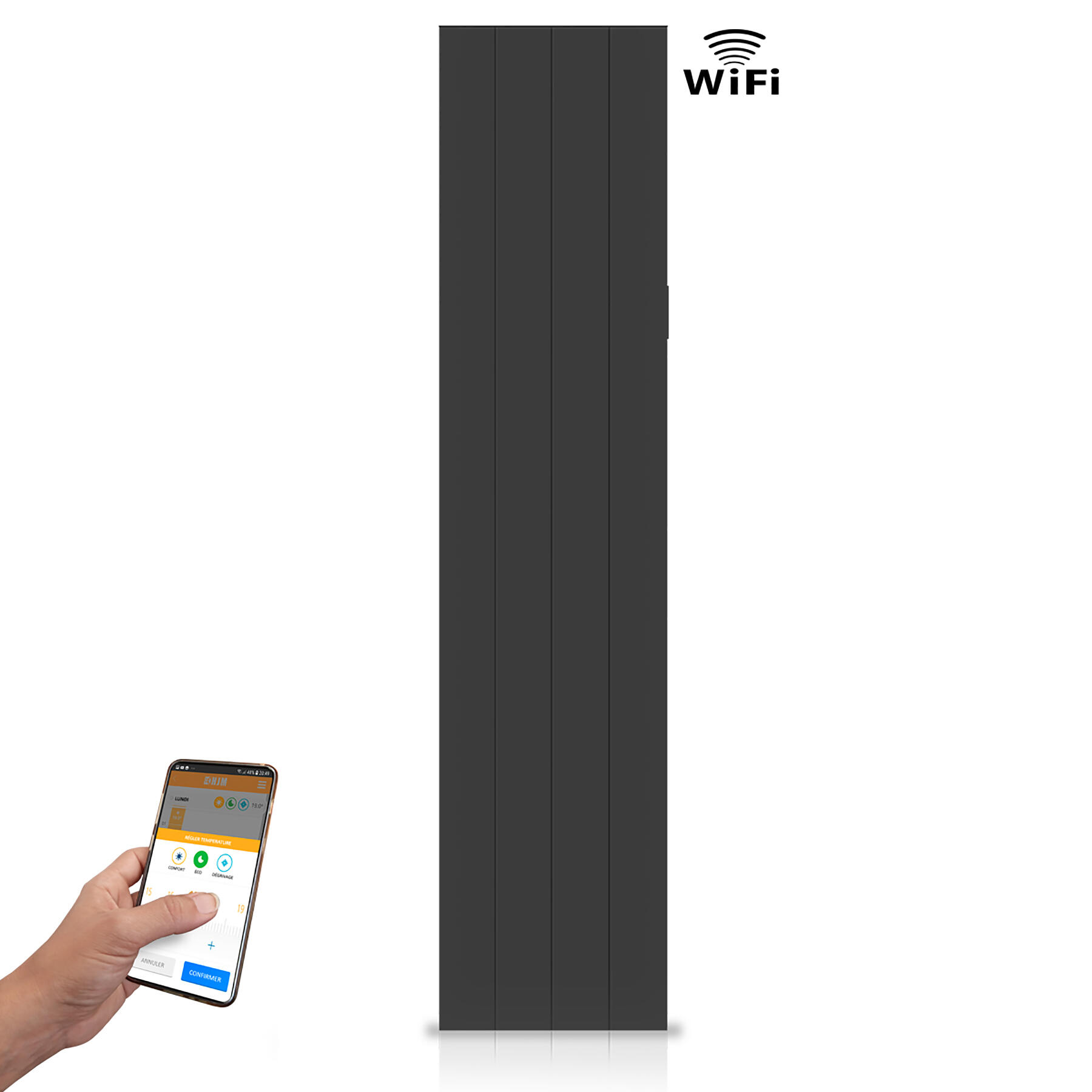 Ava V 1000W WIFI DIRECT-Emisor Térmico Cerámico Vertical, Sin