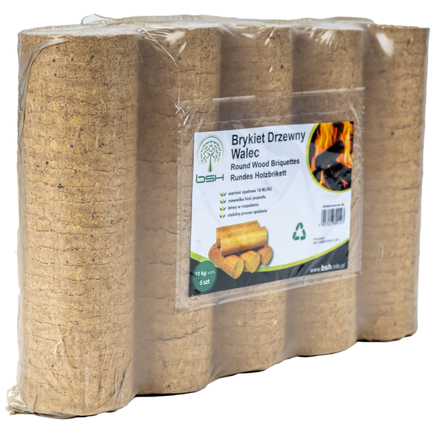 Brykiet Brykiet drzewny walec paczka 10 kg BSH