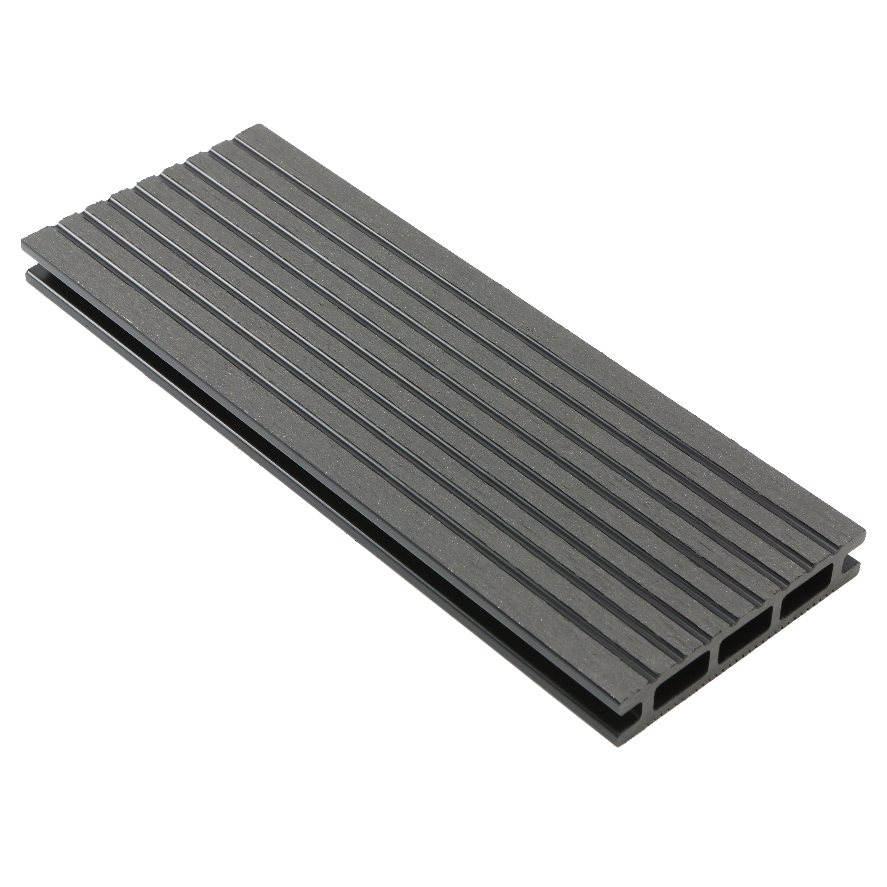 Listone con fissaggio a clip da esterno in composito di legno e plastica (wpc) effetto legno grigio antracite L 220 x L 11 cm x Sp. 20 mm TATRIA - 6