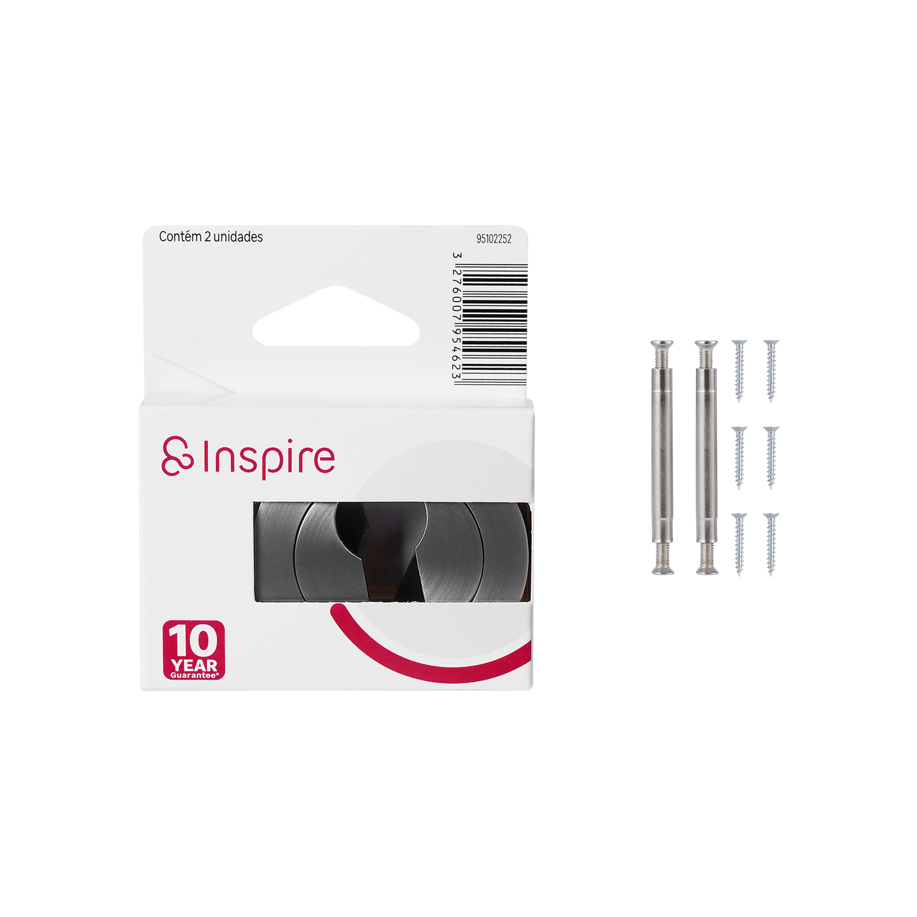 2 rosaces de fonction INSPIRE, titane brossé trou de cylindre B5 - 4