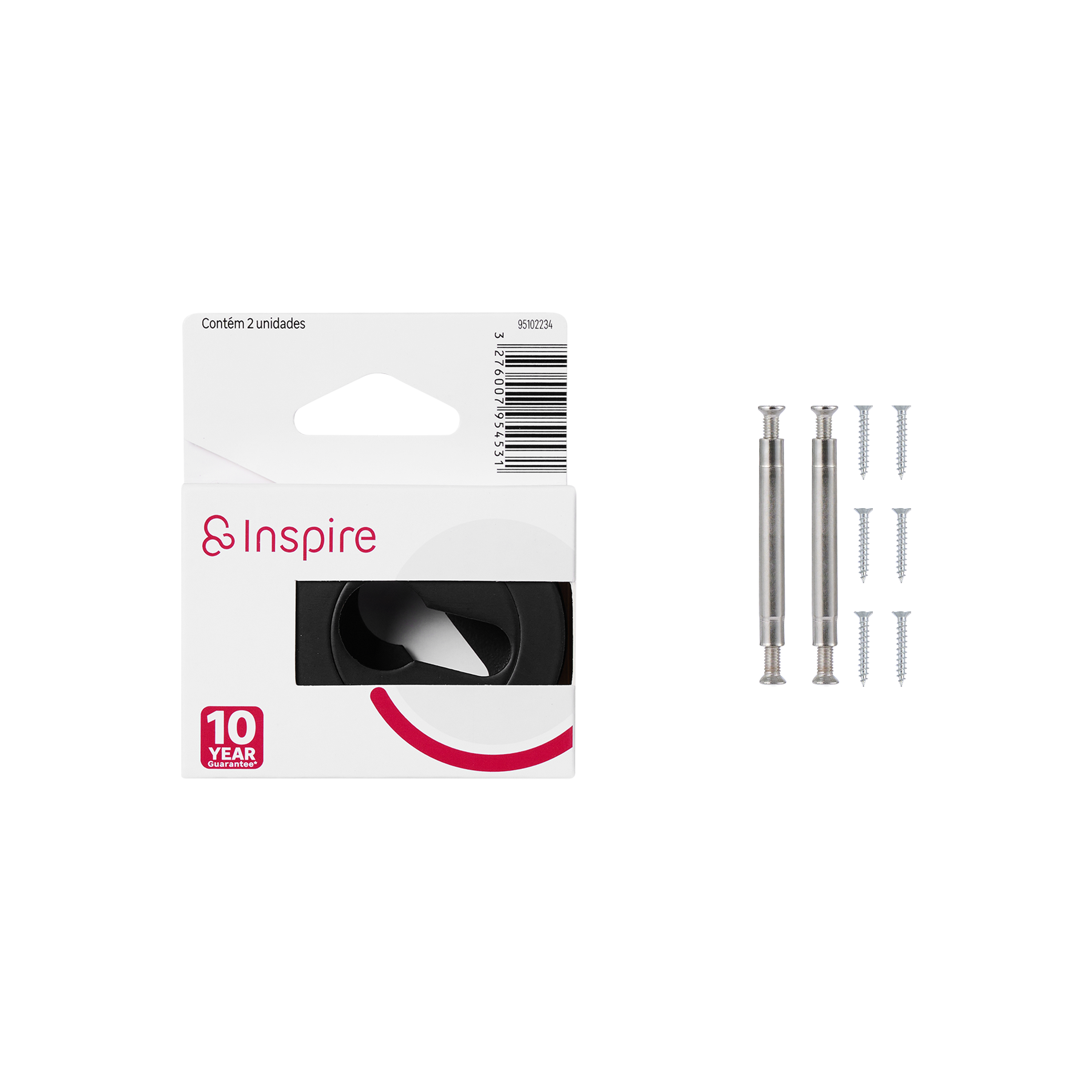 2 rosaces de fonction INSPIRE, aluminium noir trou de cylindre A1 - 4