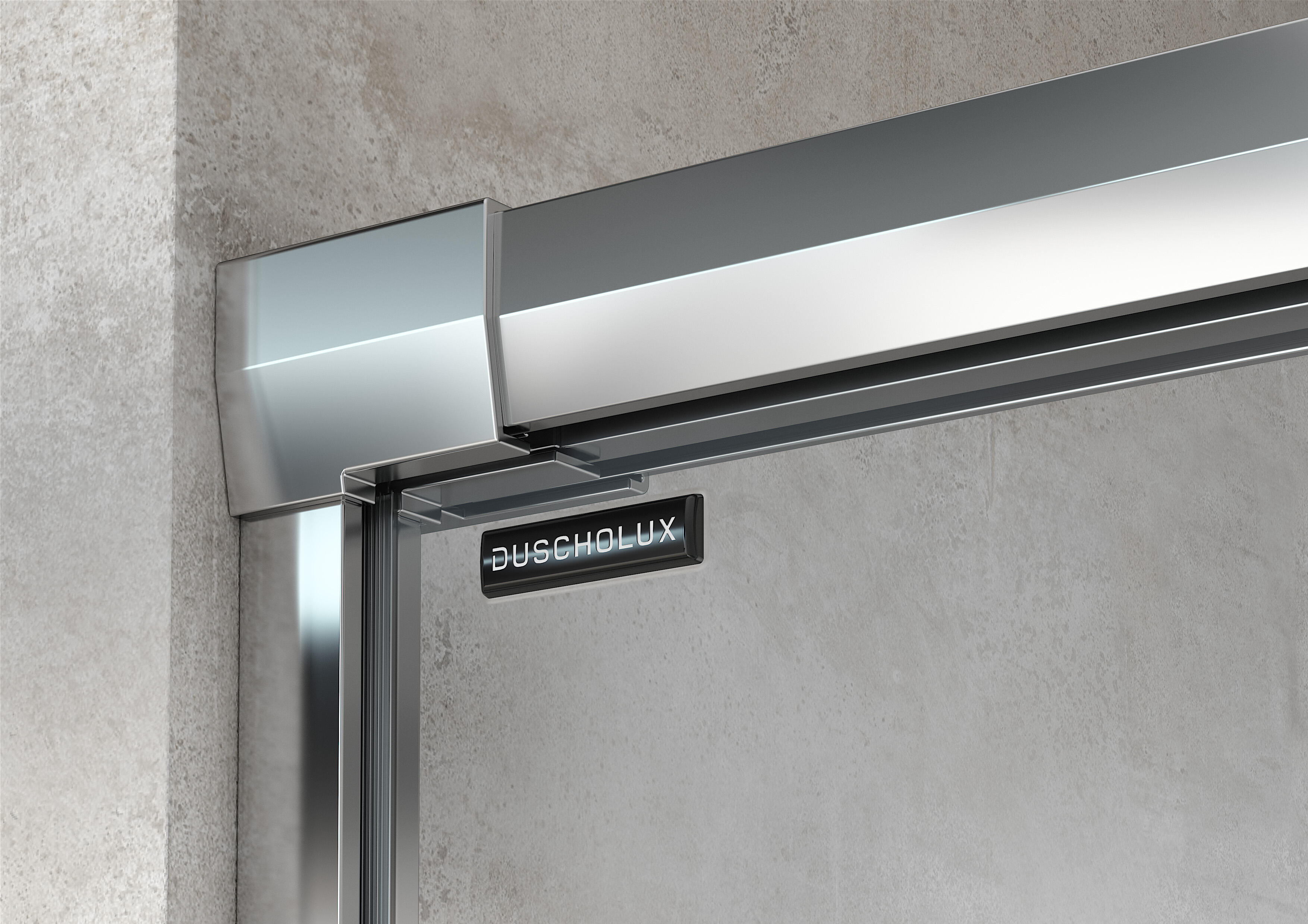 Mampara de ducha corredera 1 hoja fija + 1 puerta corredera Prisma. Perfil aluminio plata. Ancho adaptable (130-135)x200 cm Cristal templado de seguridad transparente 6mm. Cierre magnético. Sin guía inferior Duscholux - 2