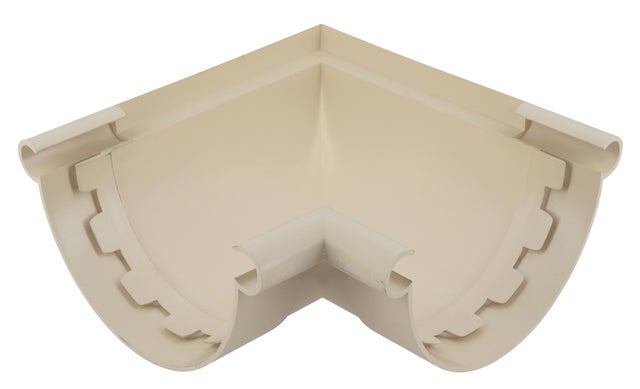 Angle mixte à coller pvc sable GIRPI, Dév.25 cm