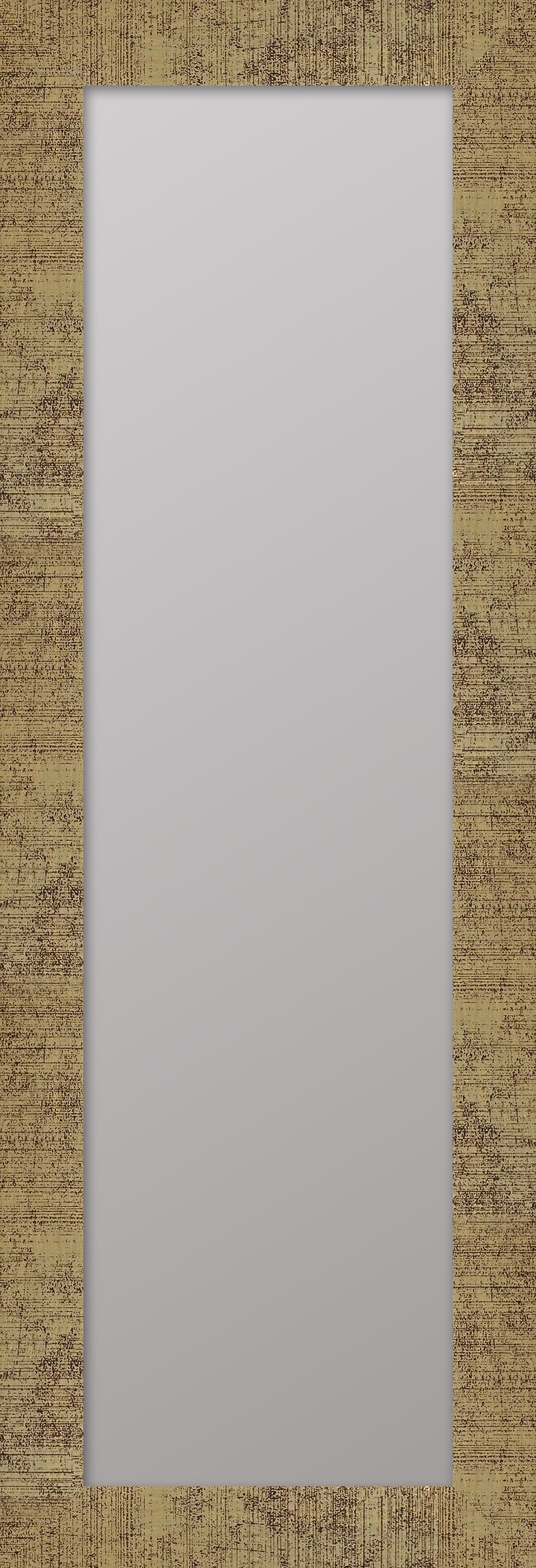Espejo enmarcado de pared rectangular oro metalizado mdf dorado mate de 52 x 155 cm