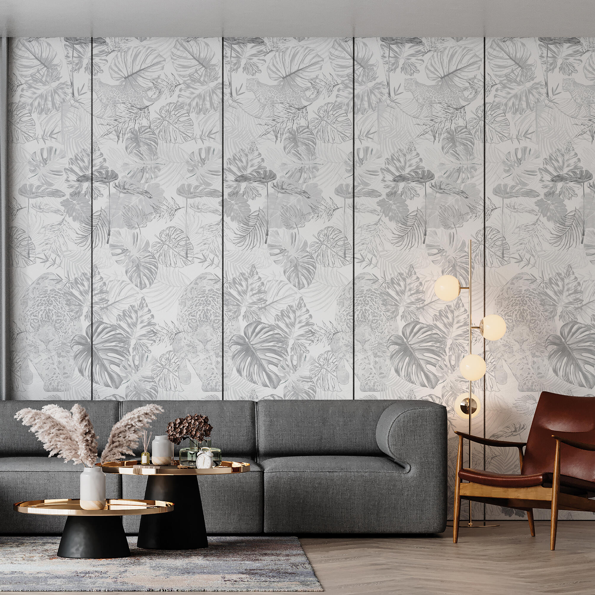 Revestimiento adhesivo mural  gris  Jaguar de 0.9 x 2.8m - 4