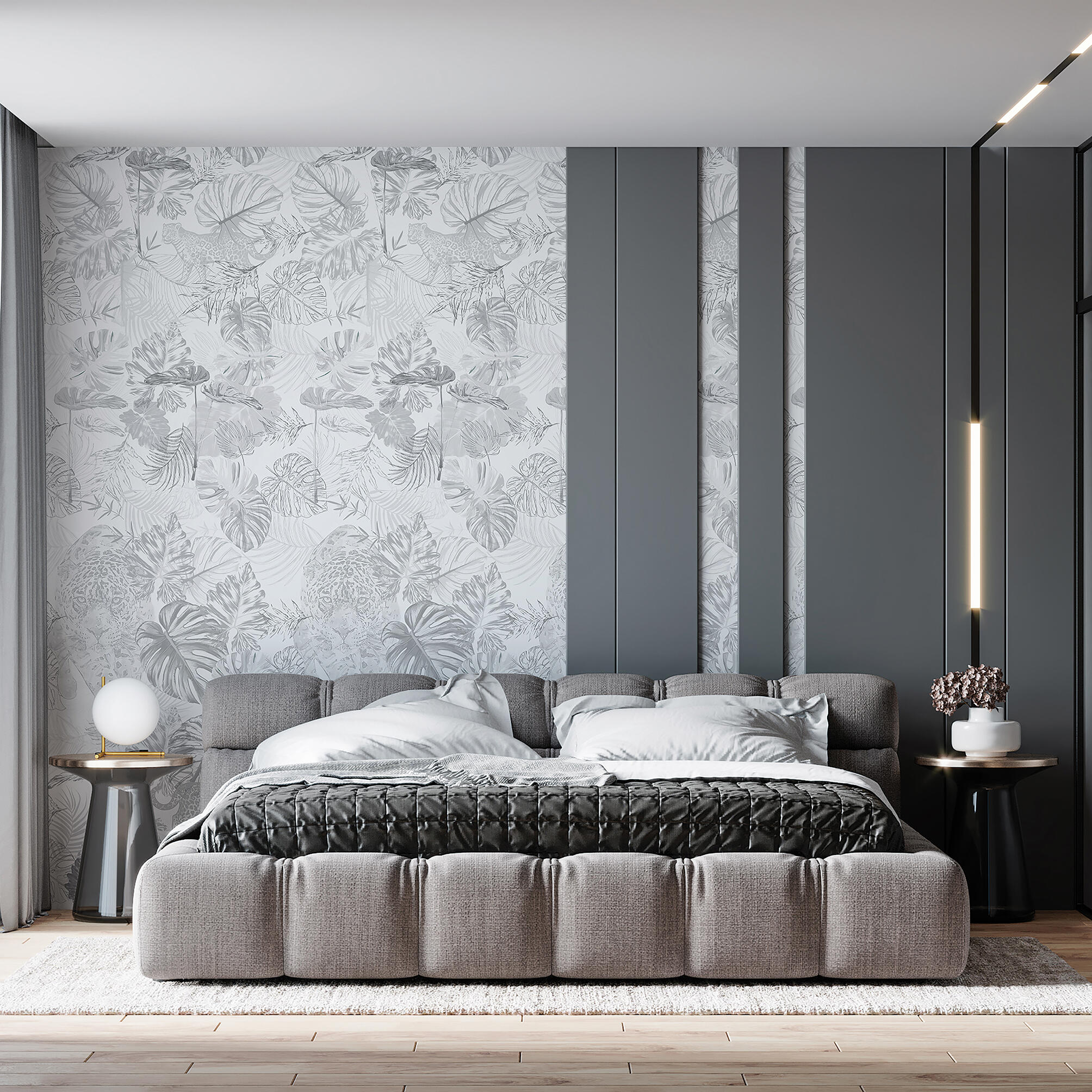 Revestimiento adhesivo mural  gris  Jaguar de 0.9 x 2.8m - 3