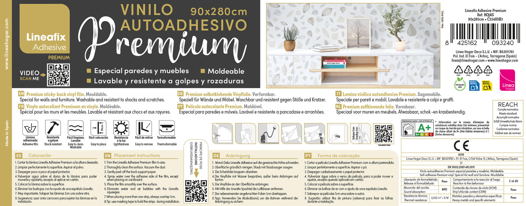 Revestimiento adhesivo mural  beige  Hojas de 0.9 x 2.8m - 13