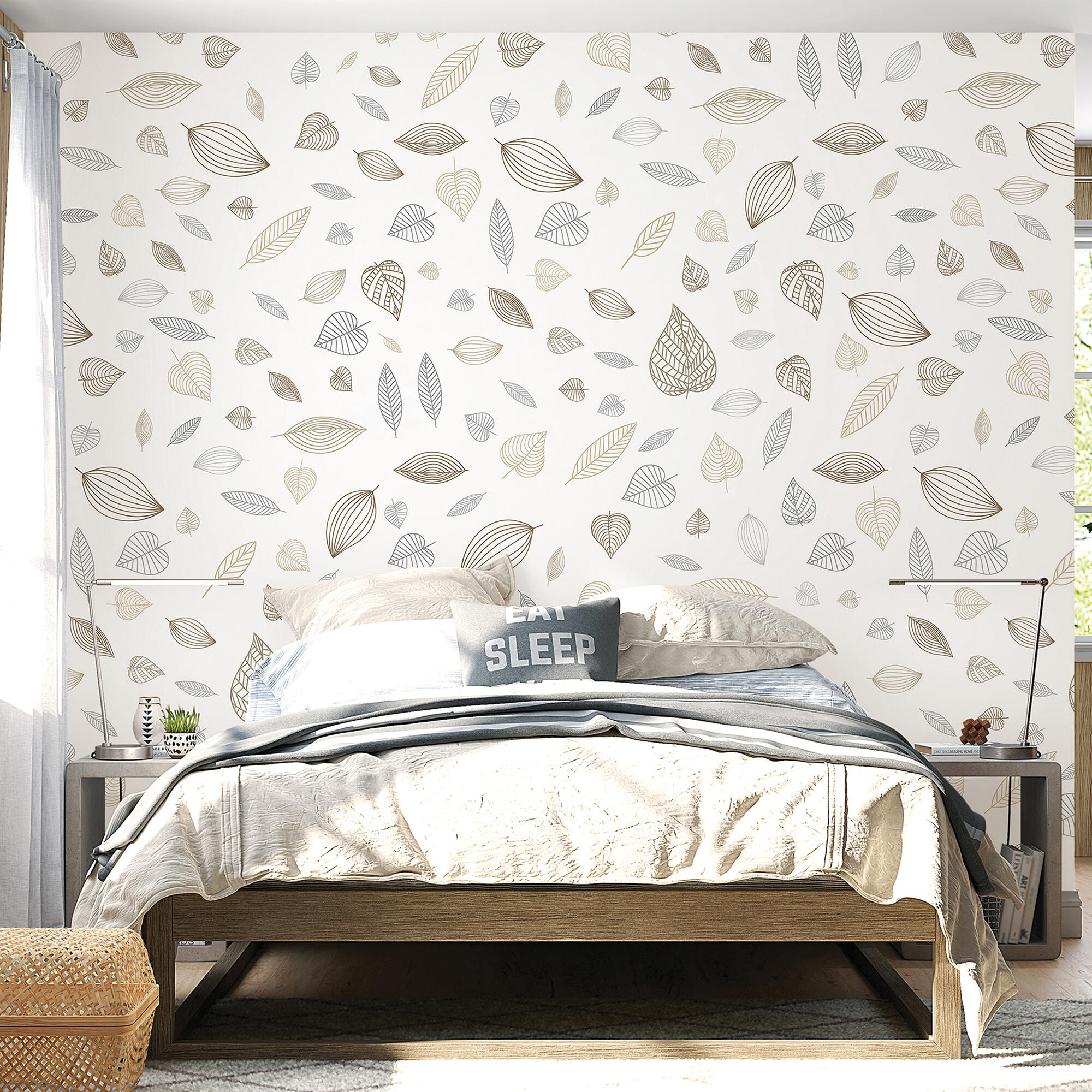 Revestimiento adhesivo mural  beige  Hojas de 0.9 x 2.8m - 3
