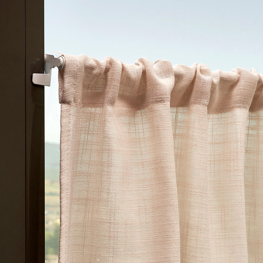 Kit 1 portavisillos hierro negro satinado a ventana, puerta A presión TAPÓN diámetro 9 mm extensible 30-50 cm - 5