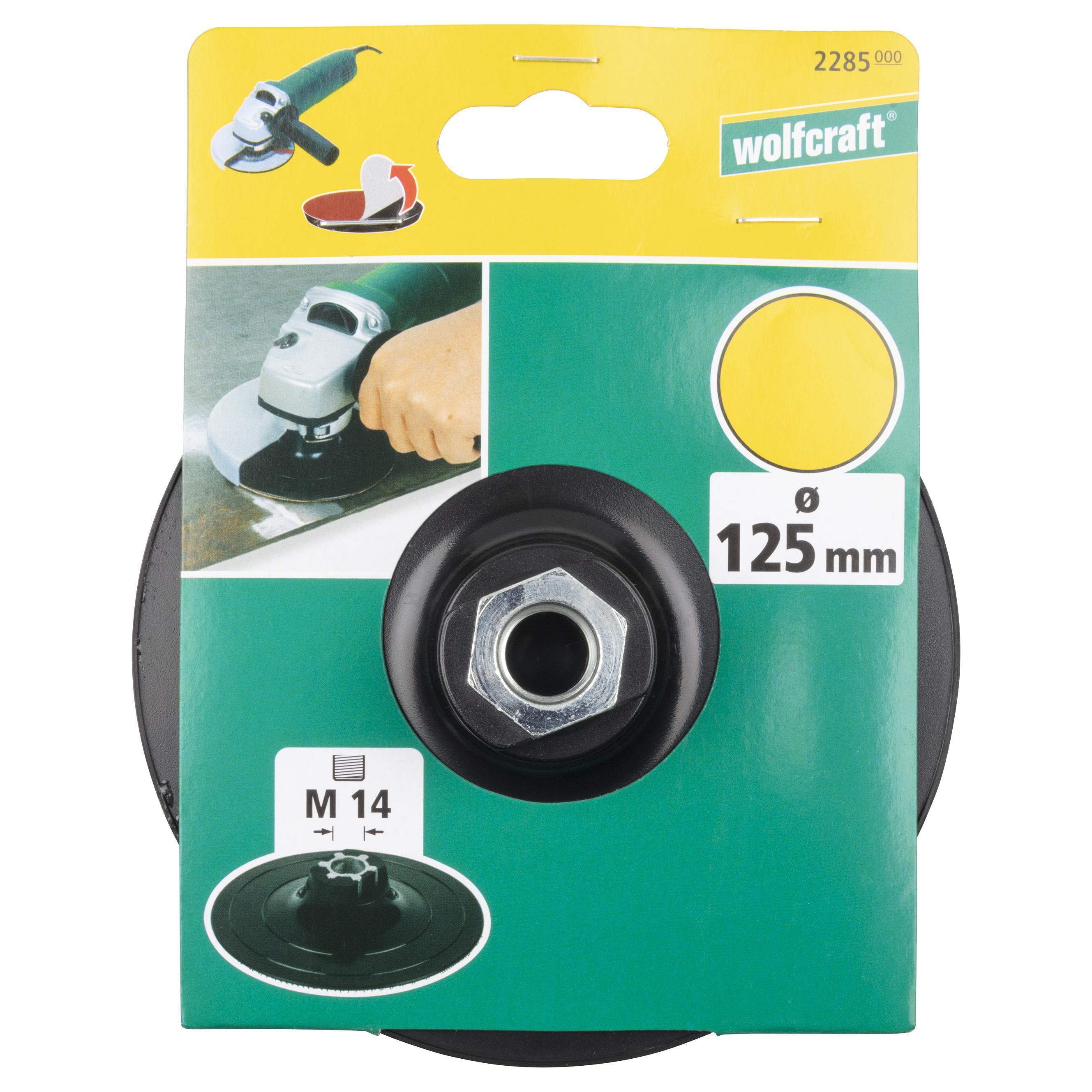 Plato de amoladora  WOLFCRAFT  de 125 mm de diámetro - 4