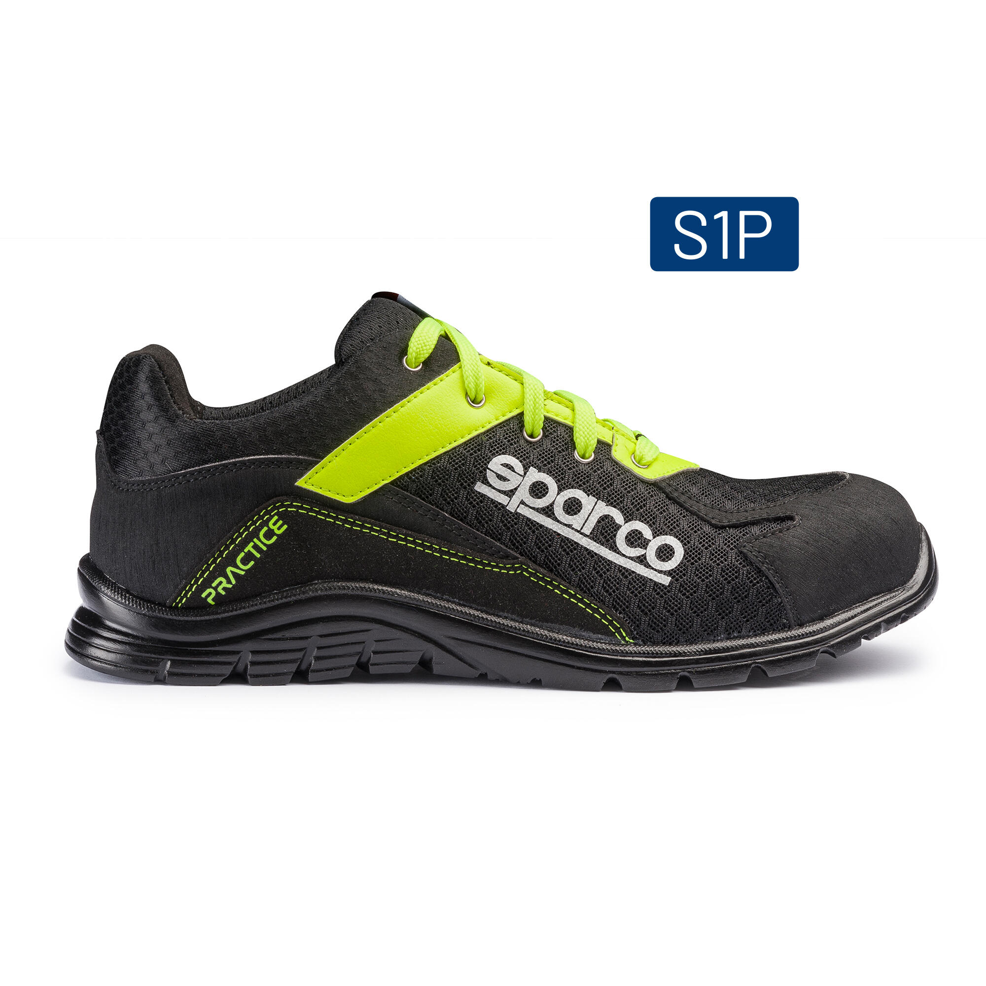 Sparco  Zapato De Seguridad Jos Esd S1pl Sr Fo / Flúor, Ligera, Flexible Y Transpirable, Talla 40 Negro/Amarillo , Leroy Merlin