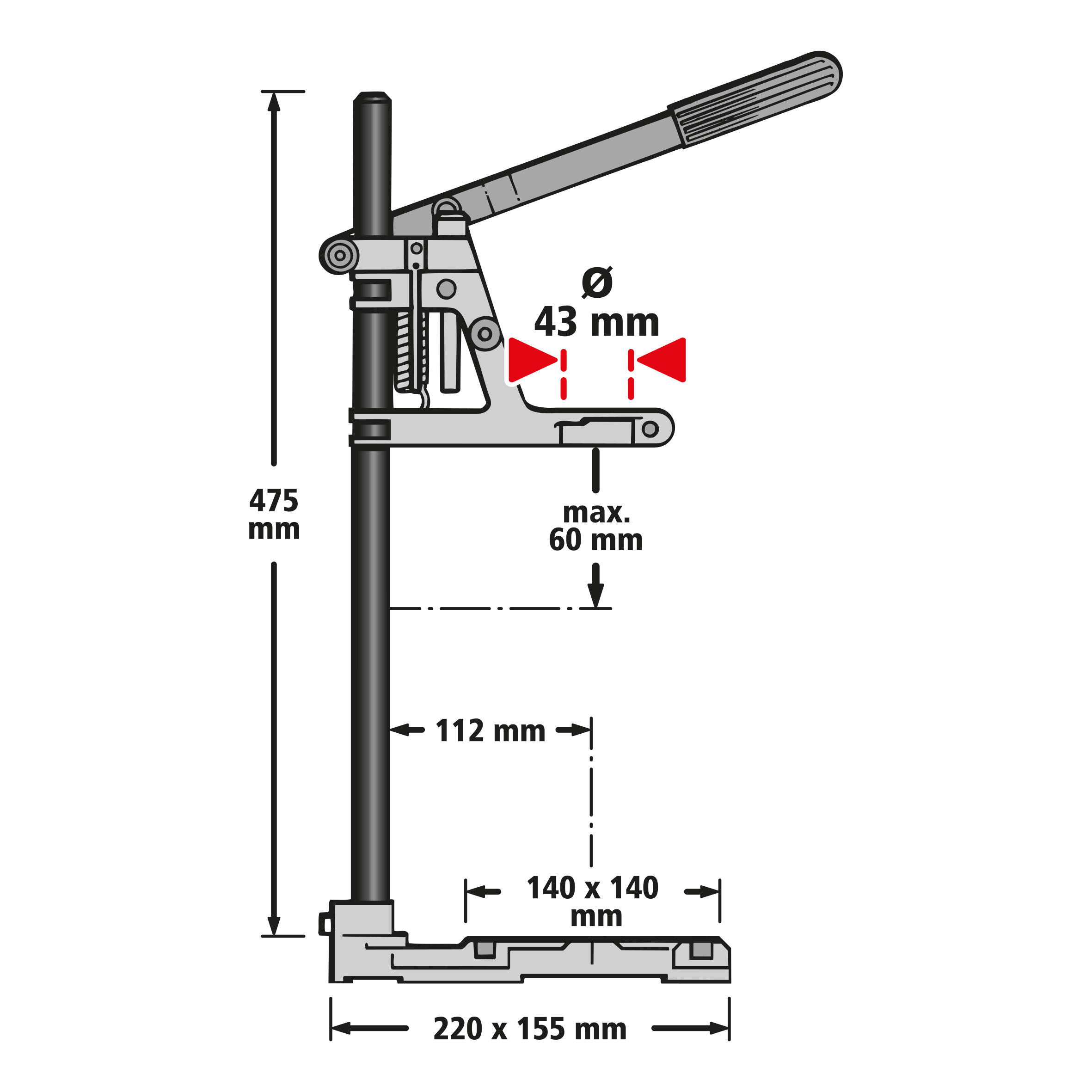 Suporte para berbequim Wolfcraft 3406000 - 6