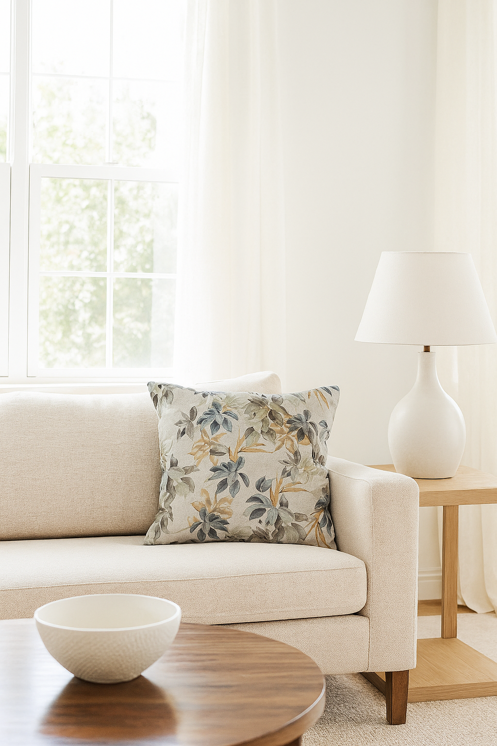 Almofada Esencia 01 50x50cm azul e laranja - 2