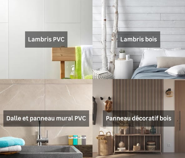 Idées et conseils sur le lambris PVC, bois et les dalles et les panneaux décoratifs en PVC et bois. 