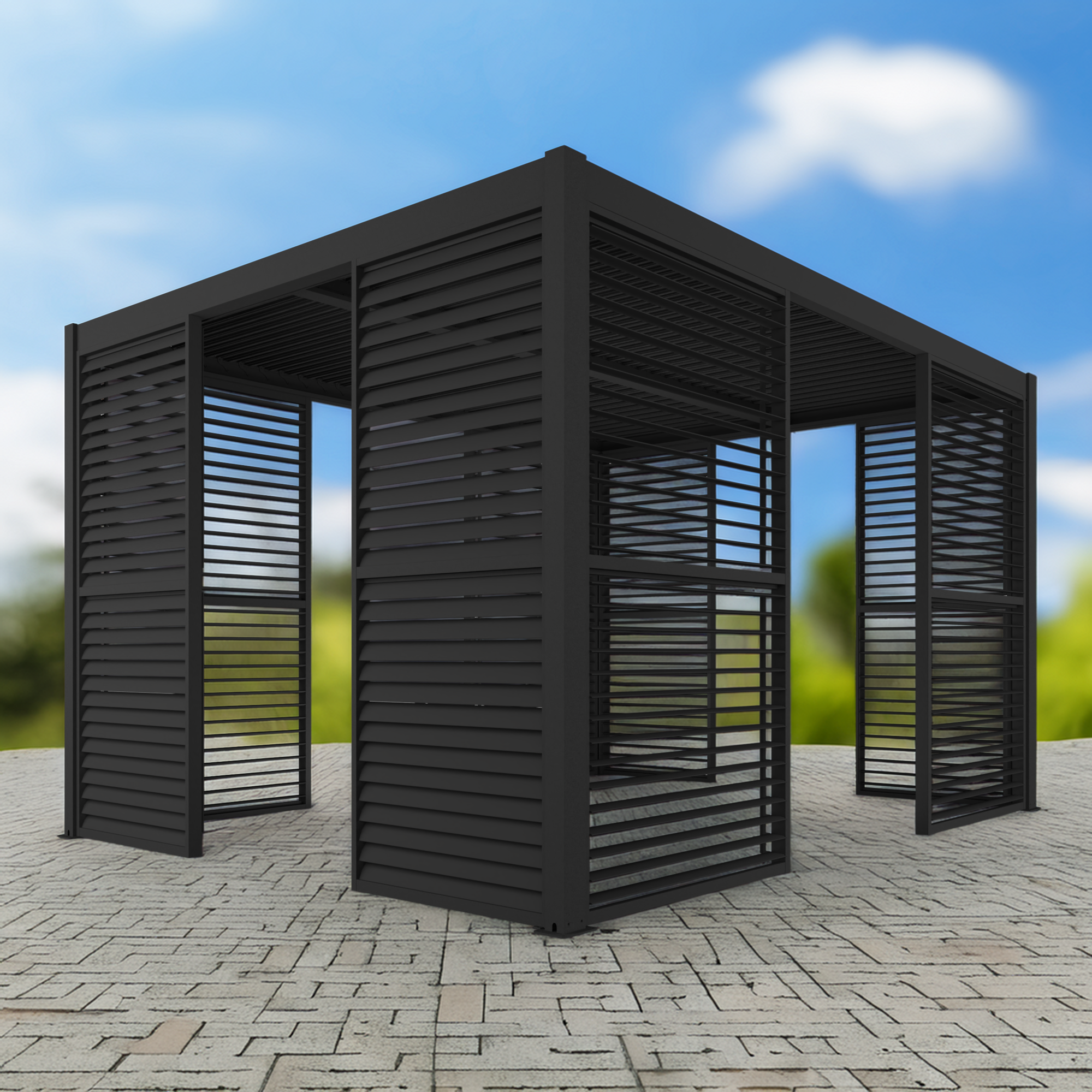 Pergola ogrodowa z panelami Esti&esta.