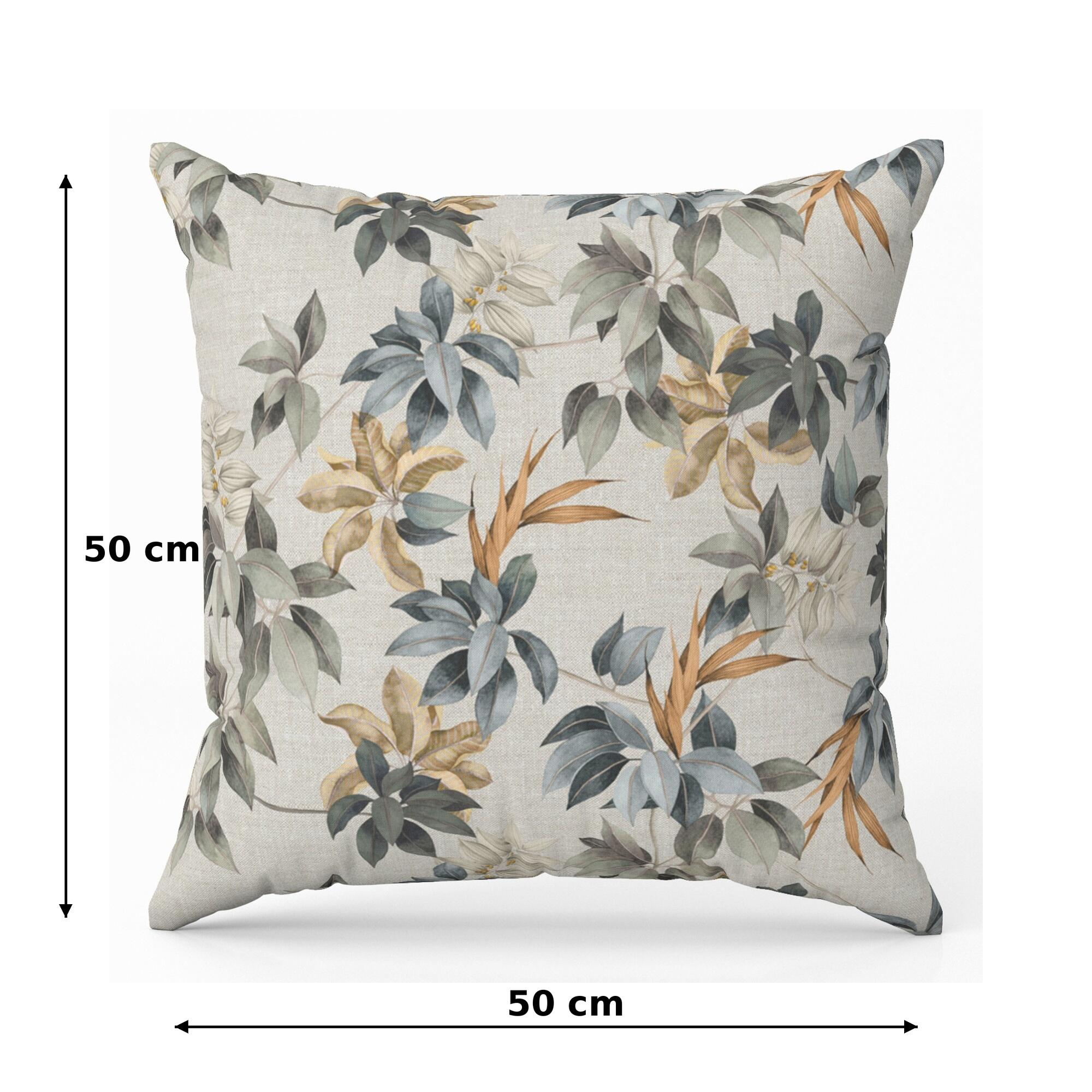 Almofada Esencia 01 50x50cm azul e laranja - 5