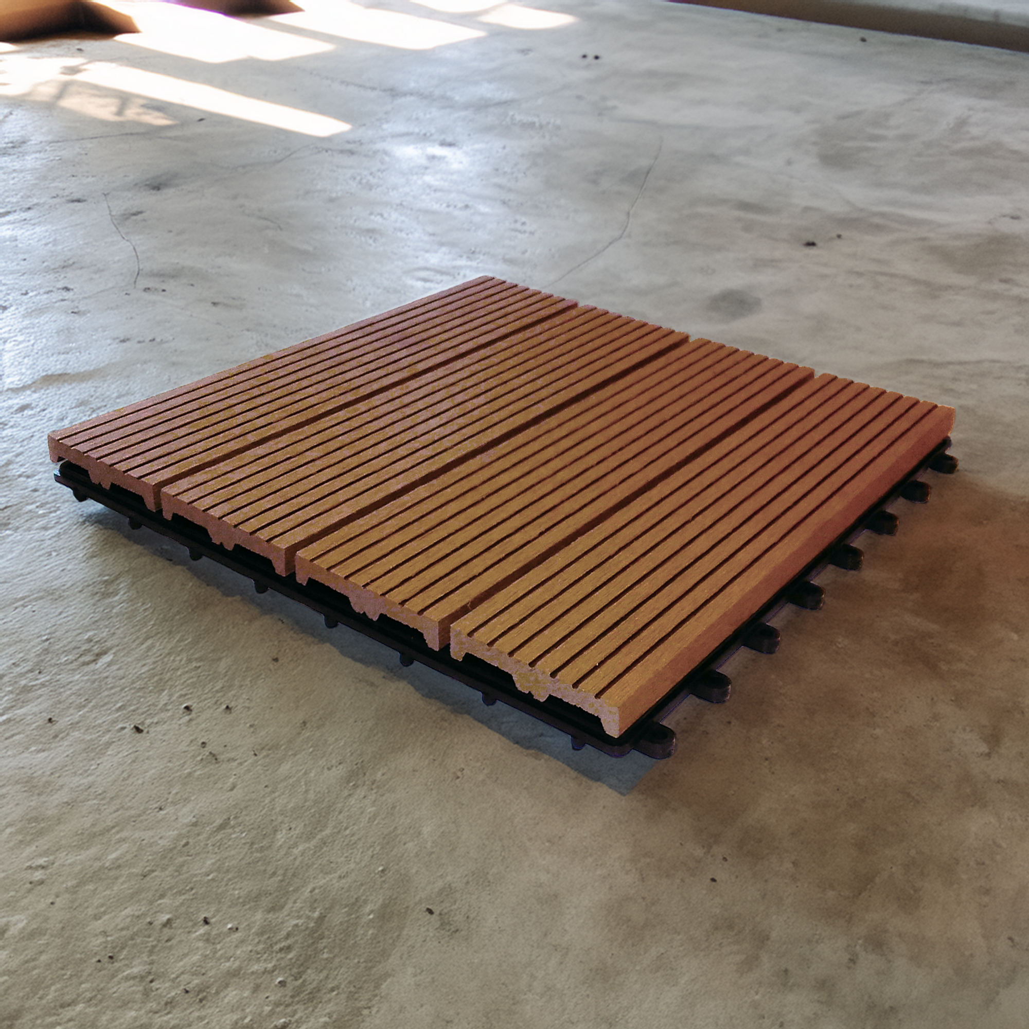 Kwadratowy panel kompozytowy redwood WPC.
