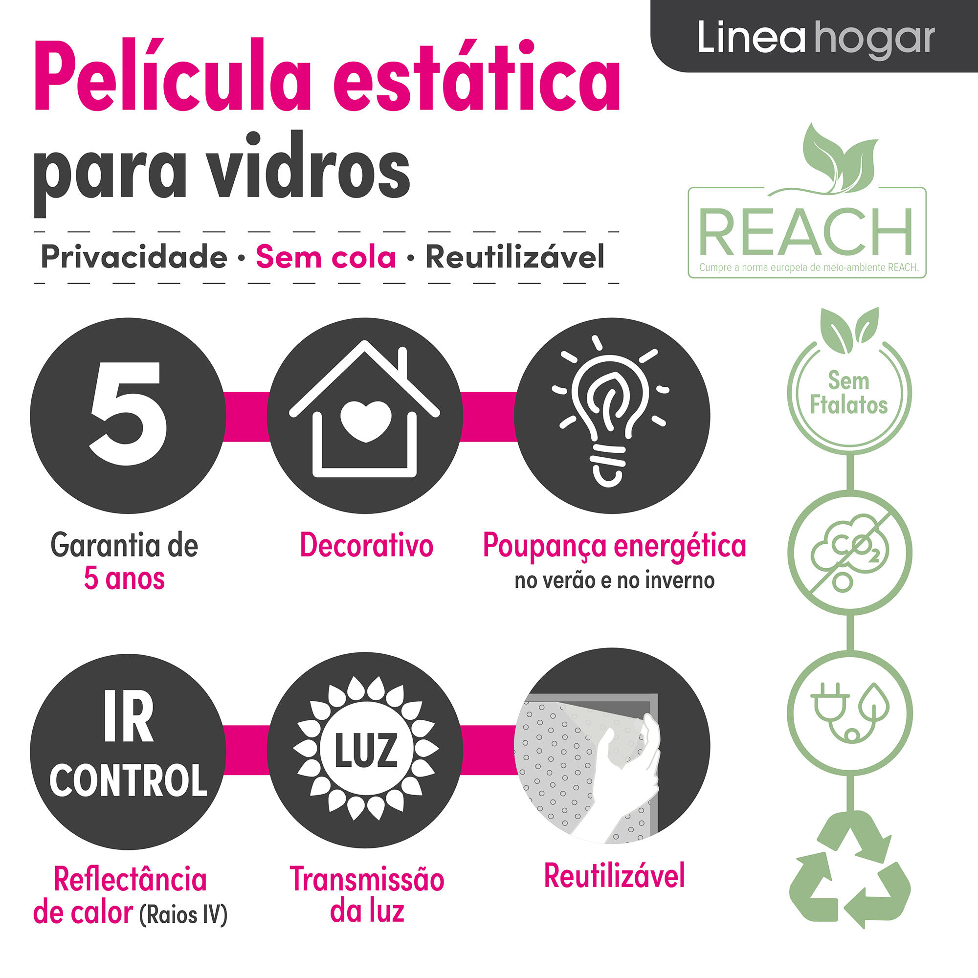 Rolo película para vidro 46cmx1.5m rubí - 8