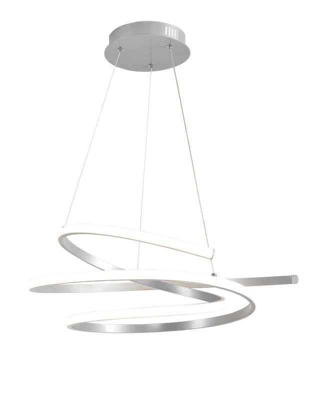 Lampadario LED moderno Taylor grigio Ø50cm, luce naturale 4900 lumen