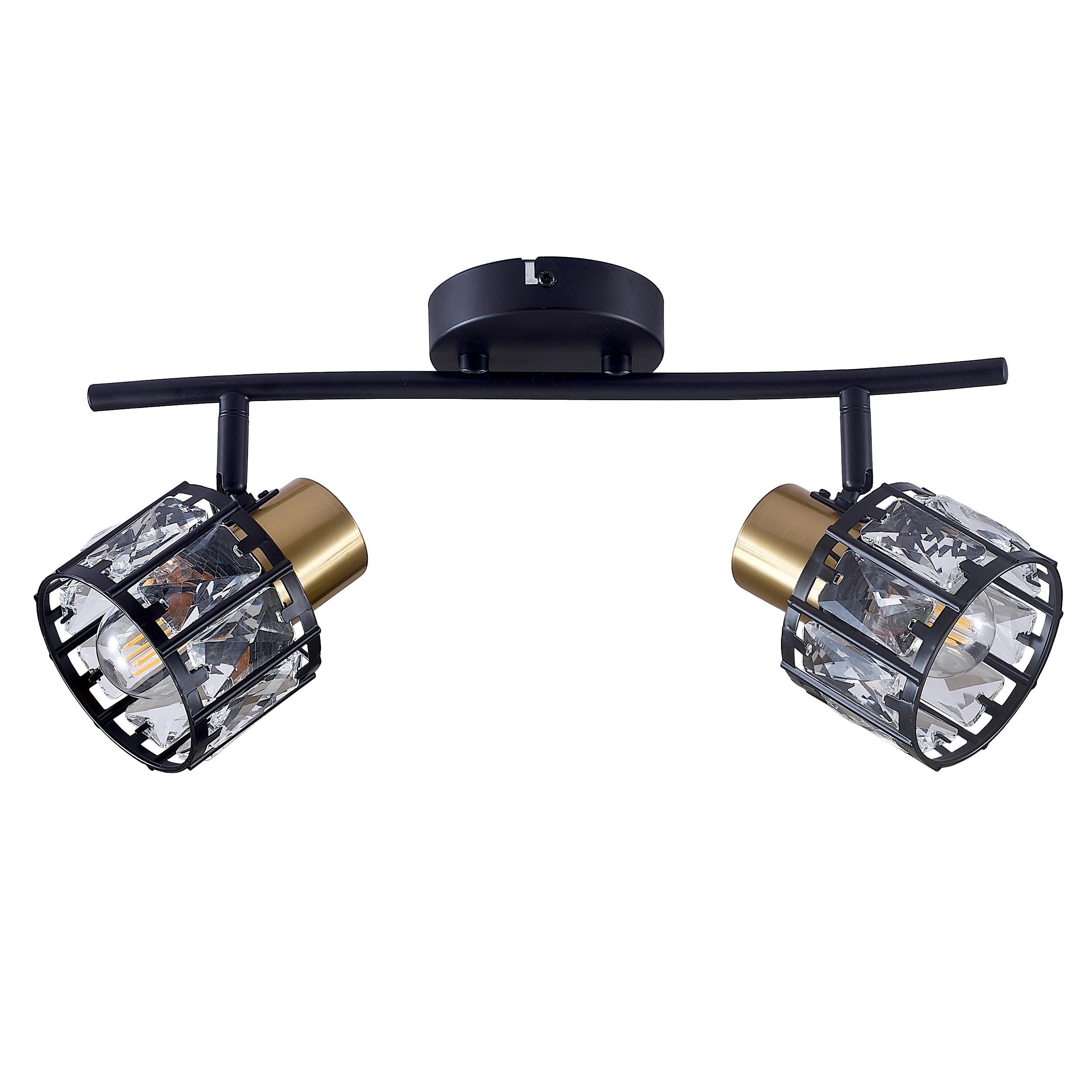 Reflektorek Zahara czarny/złoty 2 x E27