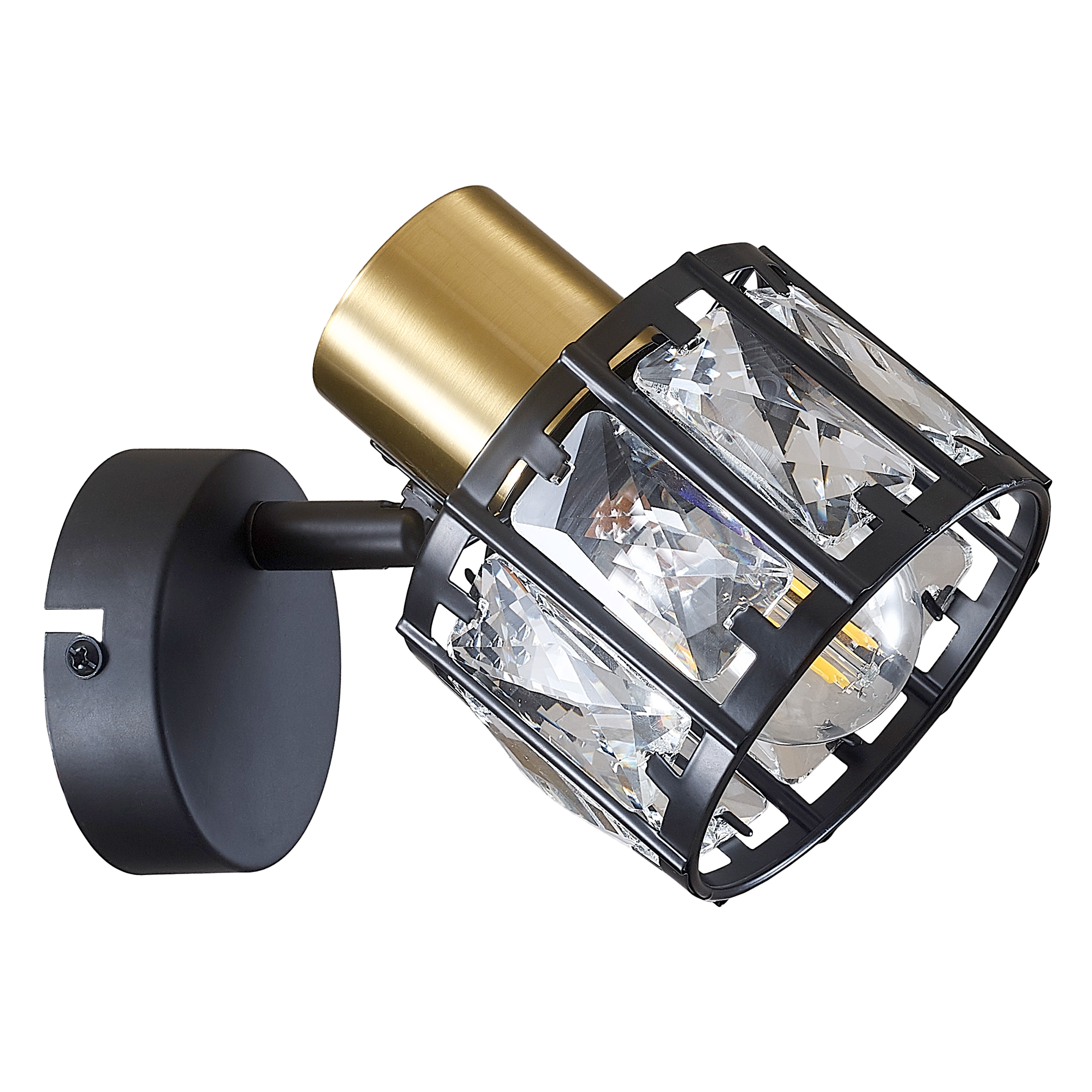 Reflektorek Zahara czarny/złoty E27