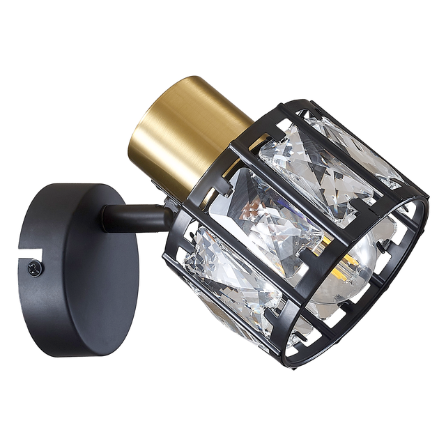 Reflektorek Zahara czarny/złoty E27