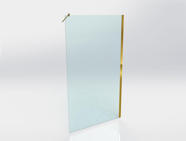 MAMPARA DE DUCHA FRONTAL FIJA DUSCHOLUX D0 PRO WALKIN 90CM ORO