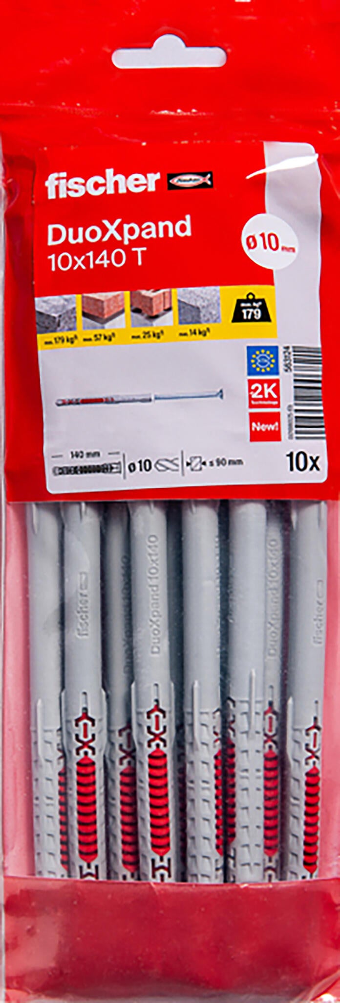 Cheville murale avec vis duoxpand 563124 FISCHER x L.140 mm - 10