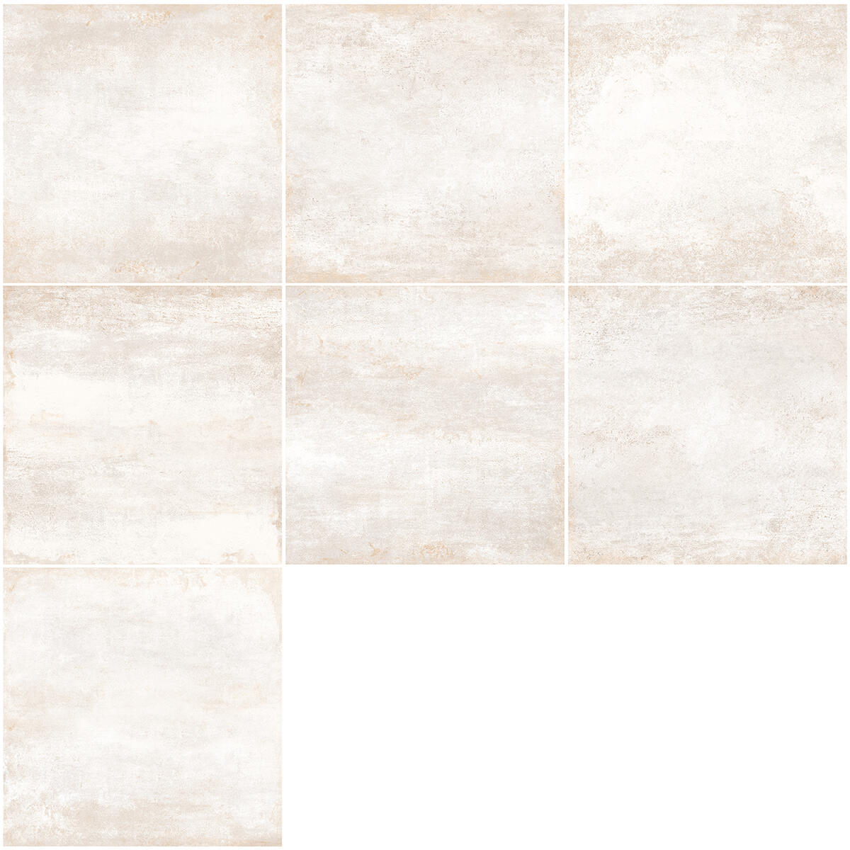 Carrelage mur intérieur / sol intérieur effet béton blanc Ink l.60 x L.60 cm - 3