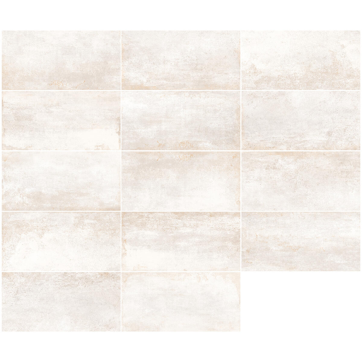 Carrelage mur intérieur effet métal blanc Ink l.30 x L.60 cm 1,44M2 - 4