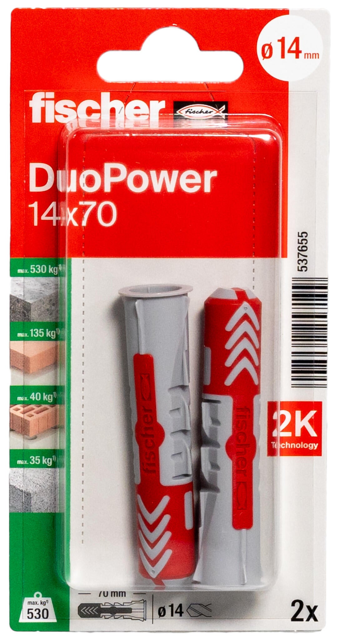 2 buchas MULTIMATERIAL D14X70MM - 2