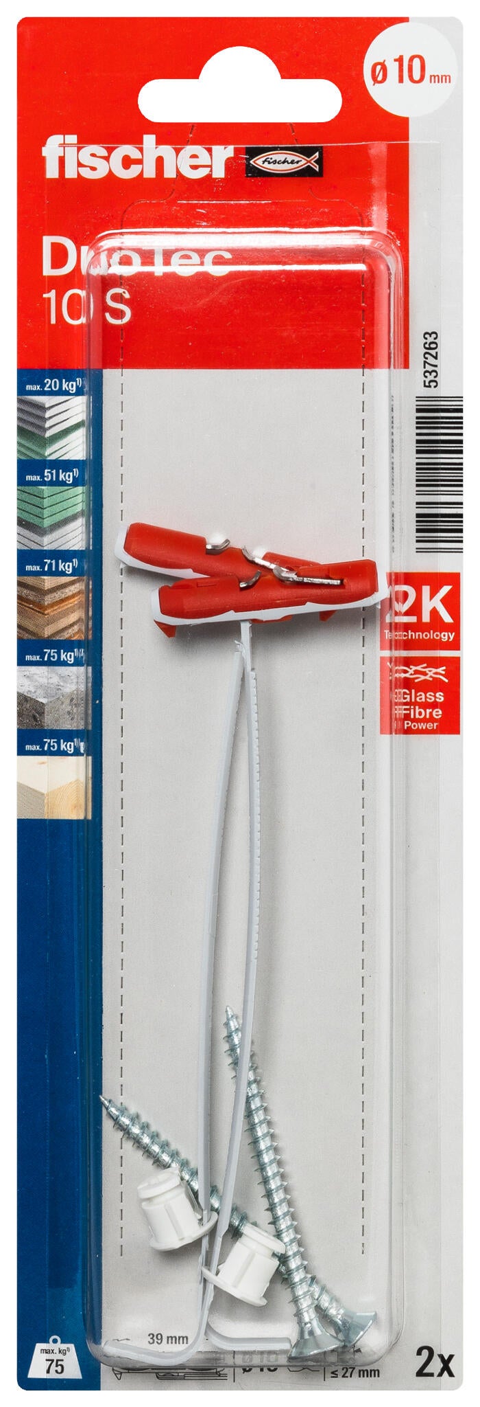 2 buchas com parafuso MULTIMATERIAL D10X39MM - 8