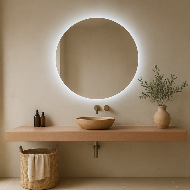 Espejo de baño con luz LED ambiente Teide   60x60cm