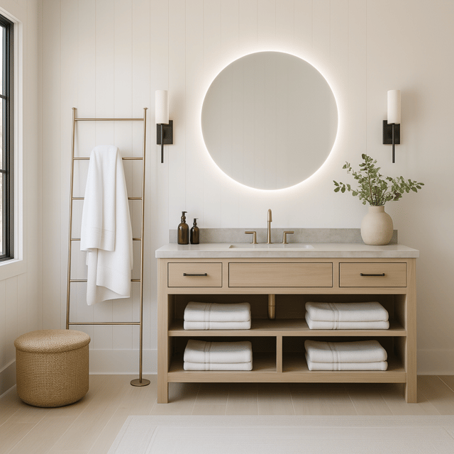 Espelho com iluminação TEIDE D80CM